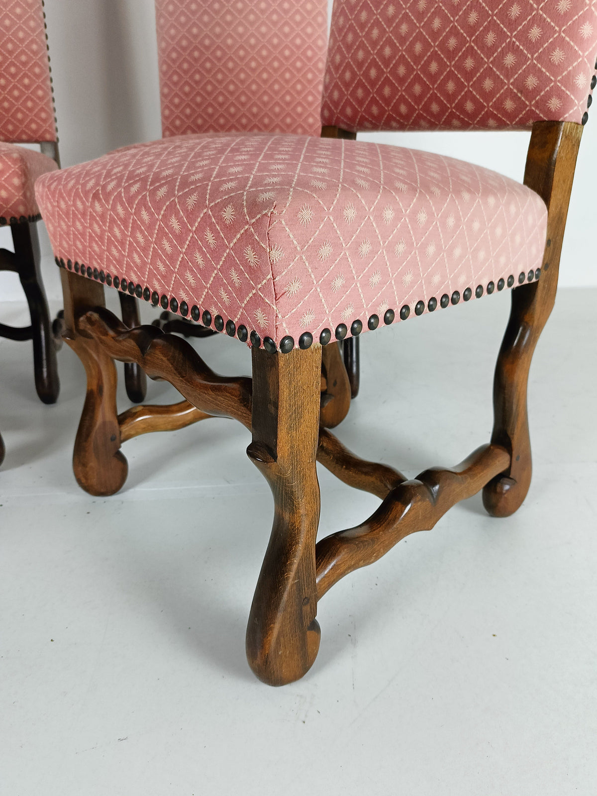 Beech Os De Mouton Tapestry Chairs (set of 4) Beech Os De Mouton Tapestry Chairs (set of 4)