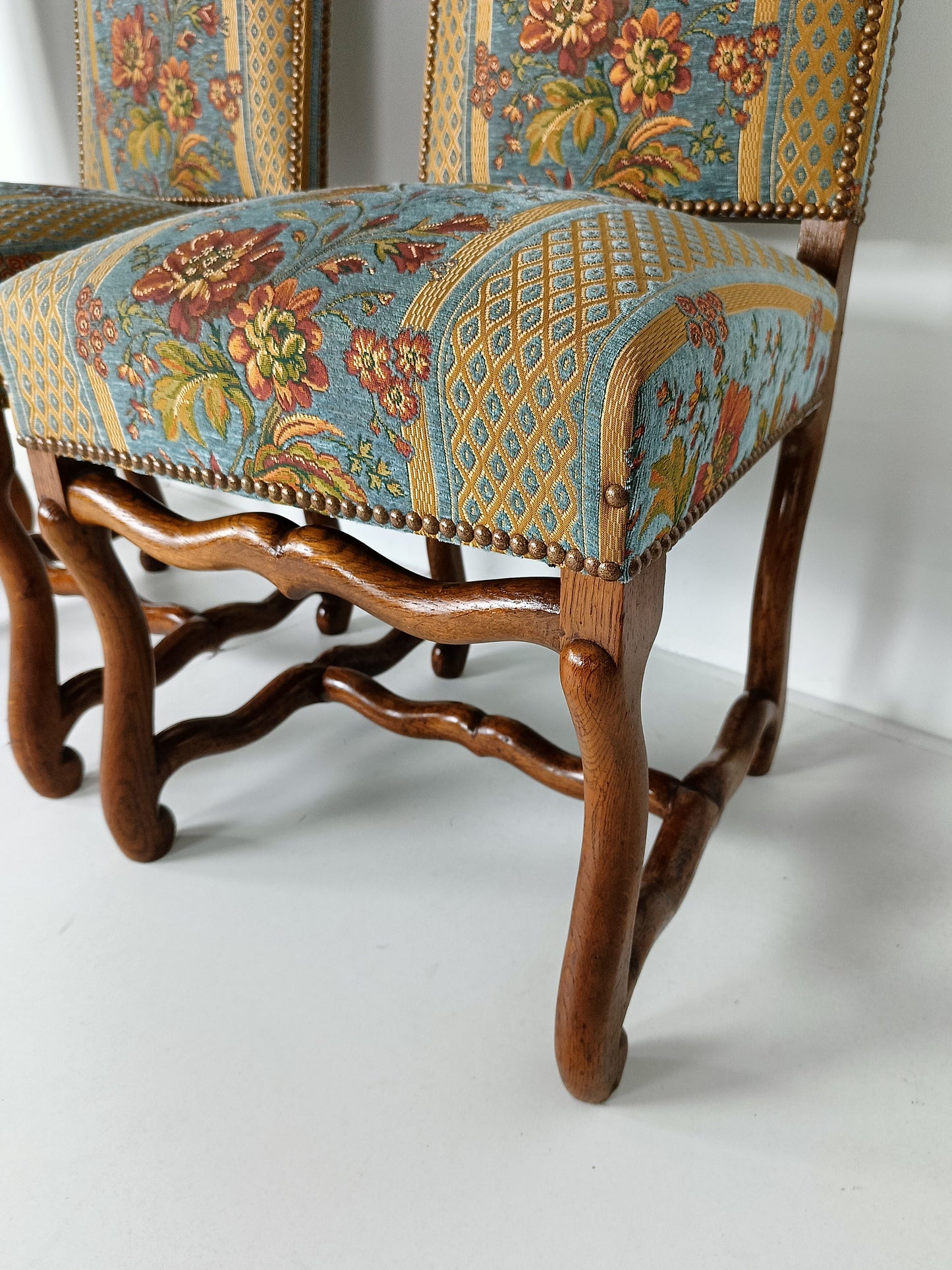 Beech Os De Mouton Tapestry Chairs (set of 6) Beech Os De Mouton Tapestry Chairs (set of 6)