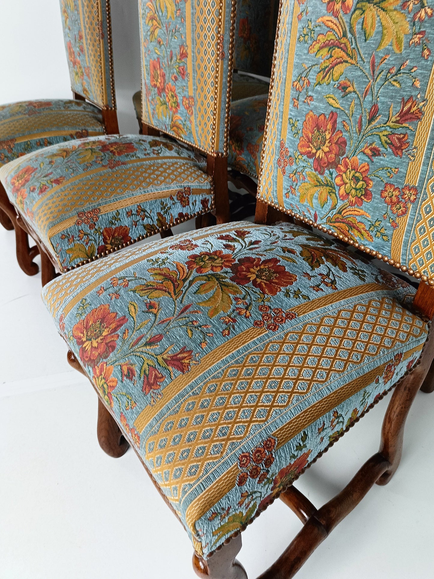 Beech Os De Mouton Tapestry Chairs (set of 6) Beech Os De Mouton Tapestry Chairs (set of 6)