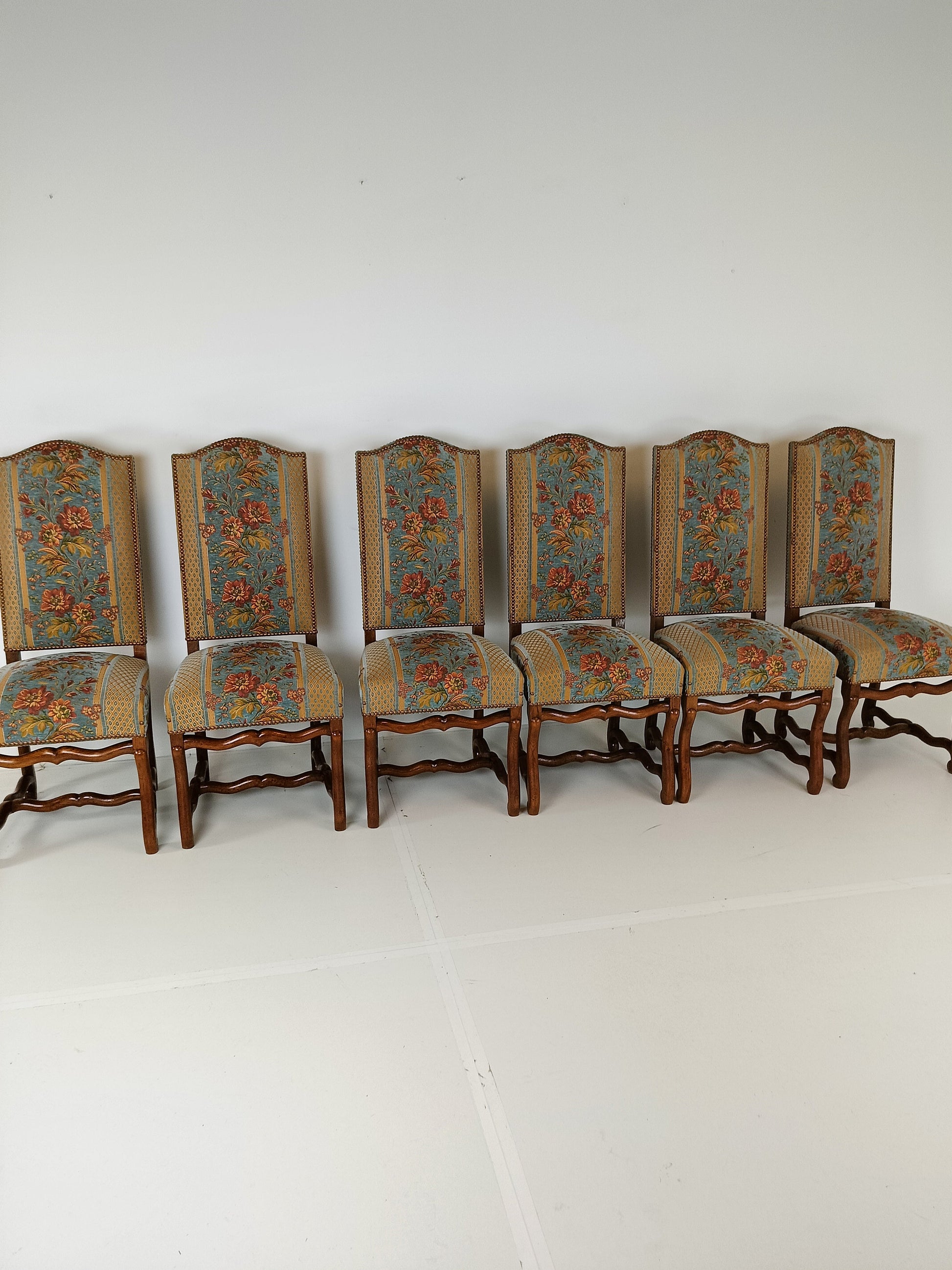 Beech Os De Mouton Tapestry Chairs (set of 6) Beech Os De Mouton Tapestry Chairs (set of 6)
