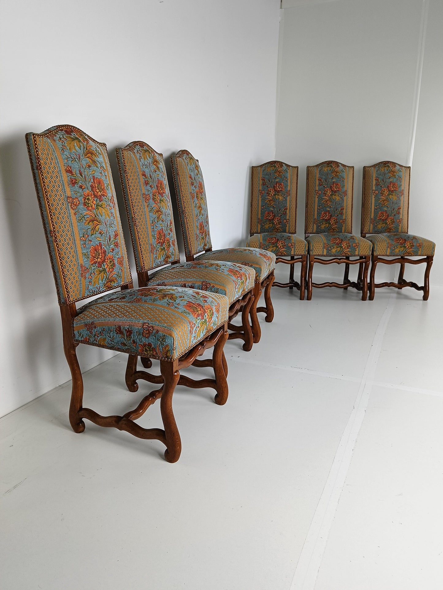 Beech Os De Mouton Tapestry Chairs (set of 6) Beech Os De Mouton Tapestry Chairs (set of 6)