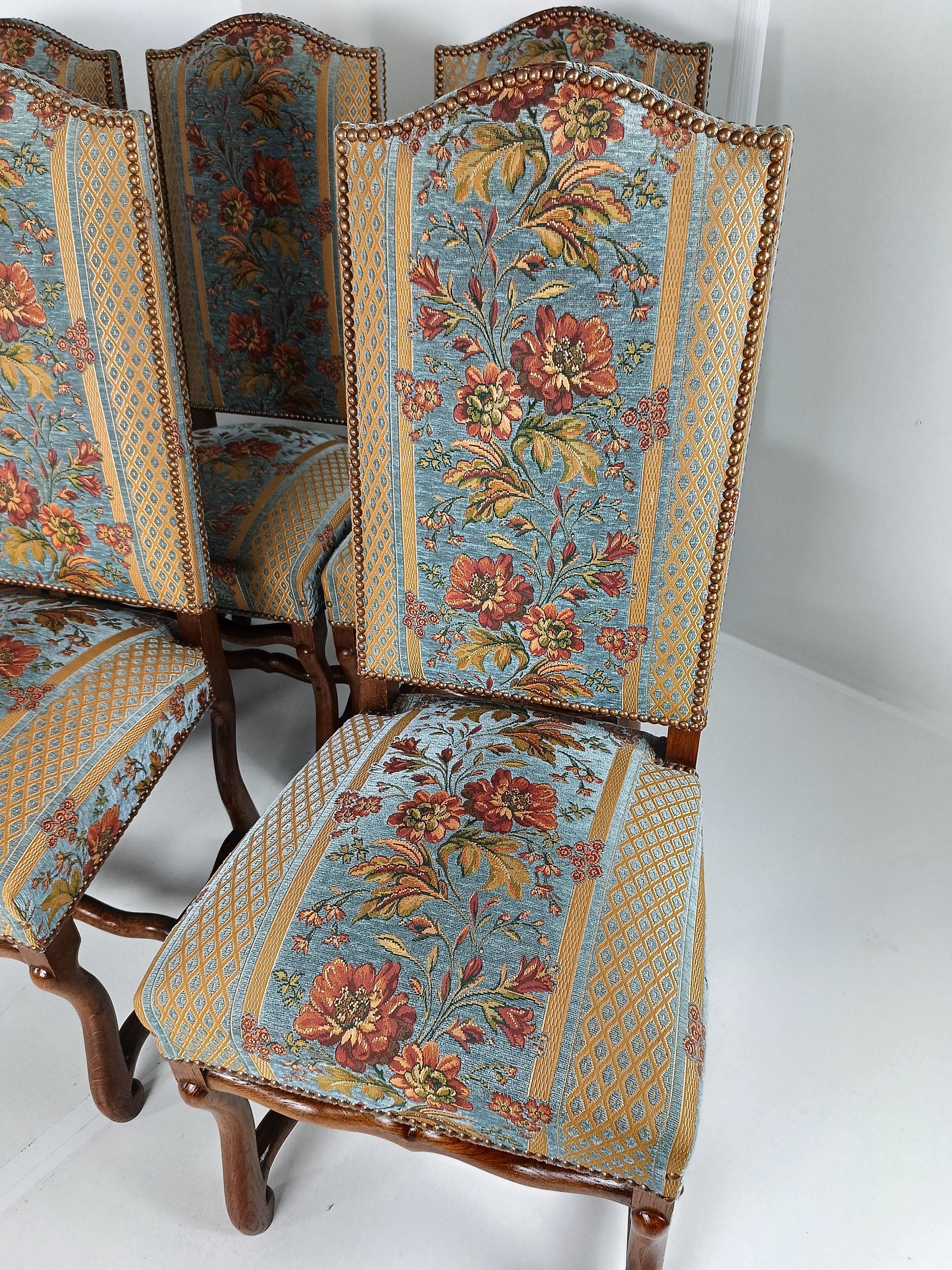 Beech Os De Mouton Tapestry Chairs (set of 6) Beech Os De Mouton Tapestry Chairs (set of 6)