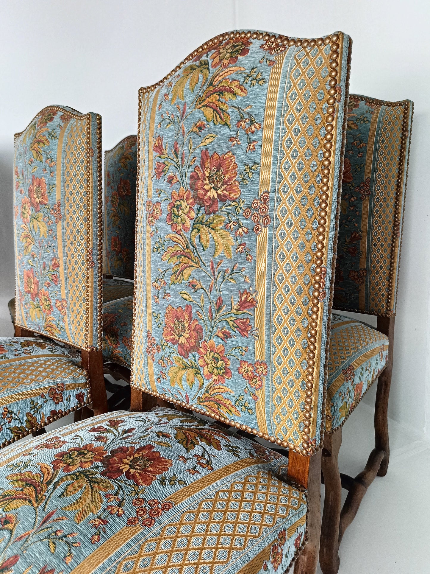 Beech Os De Mouton Tapestry Chairs (set of 6) Beech Os De Mouton Tapestry Chairs (set of 6)