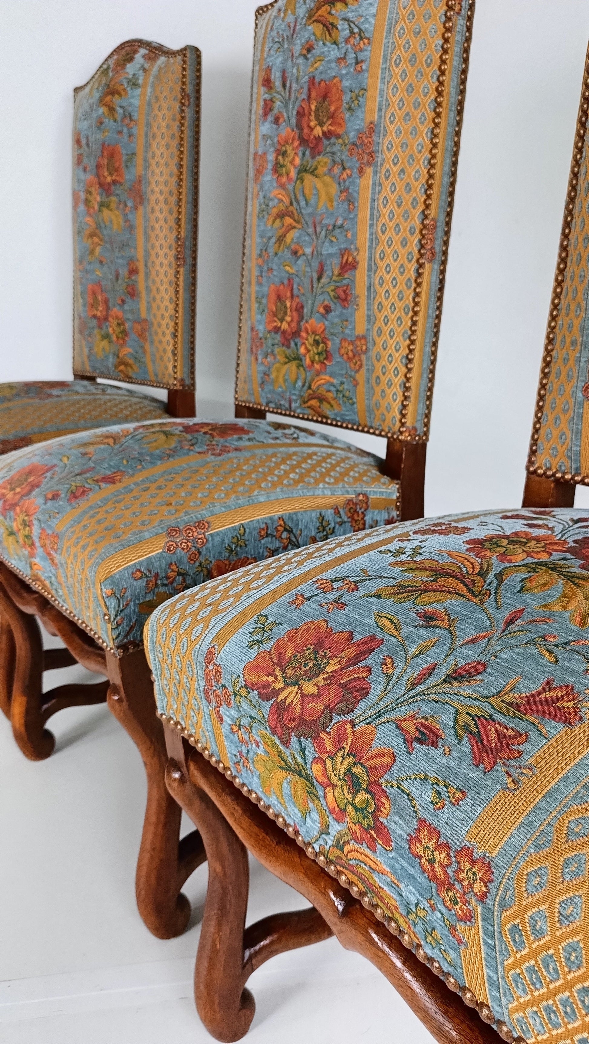 Beech Os De Mouton Tapestry Chairs (set of 6) Beech Os De Mouton Tapestry Chairs (set of 6)