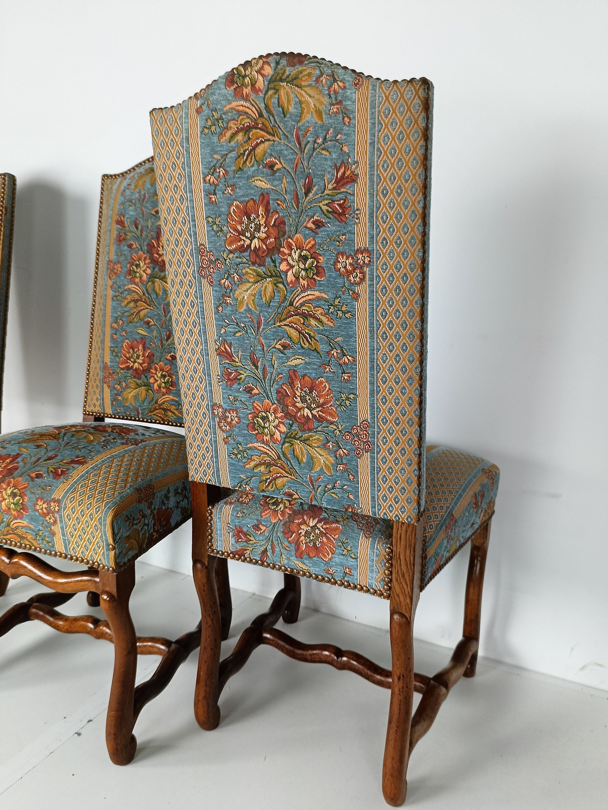 Beech Os De Mouton Tapestry Chairs (set of 6) Beech Os De Mouton Tapestry Chairs (set of 6)