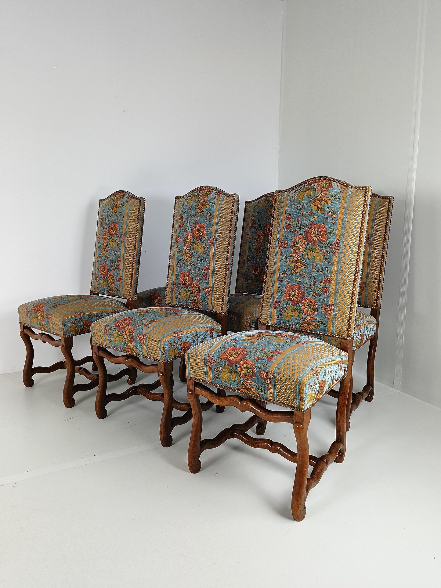 Beech Os De Mouton Tapestry Chairs (set of 6) Beech Os De Mouton Tapestry Chairs (set of 6)