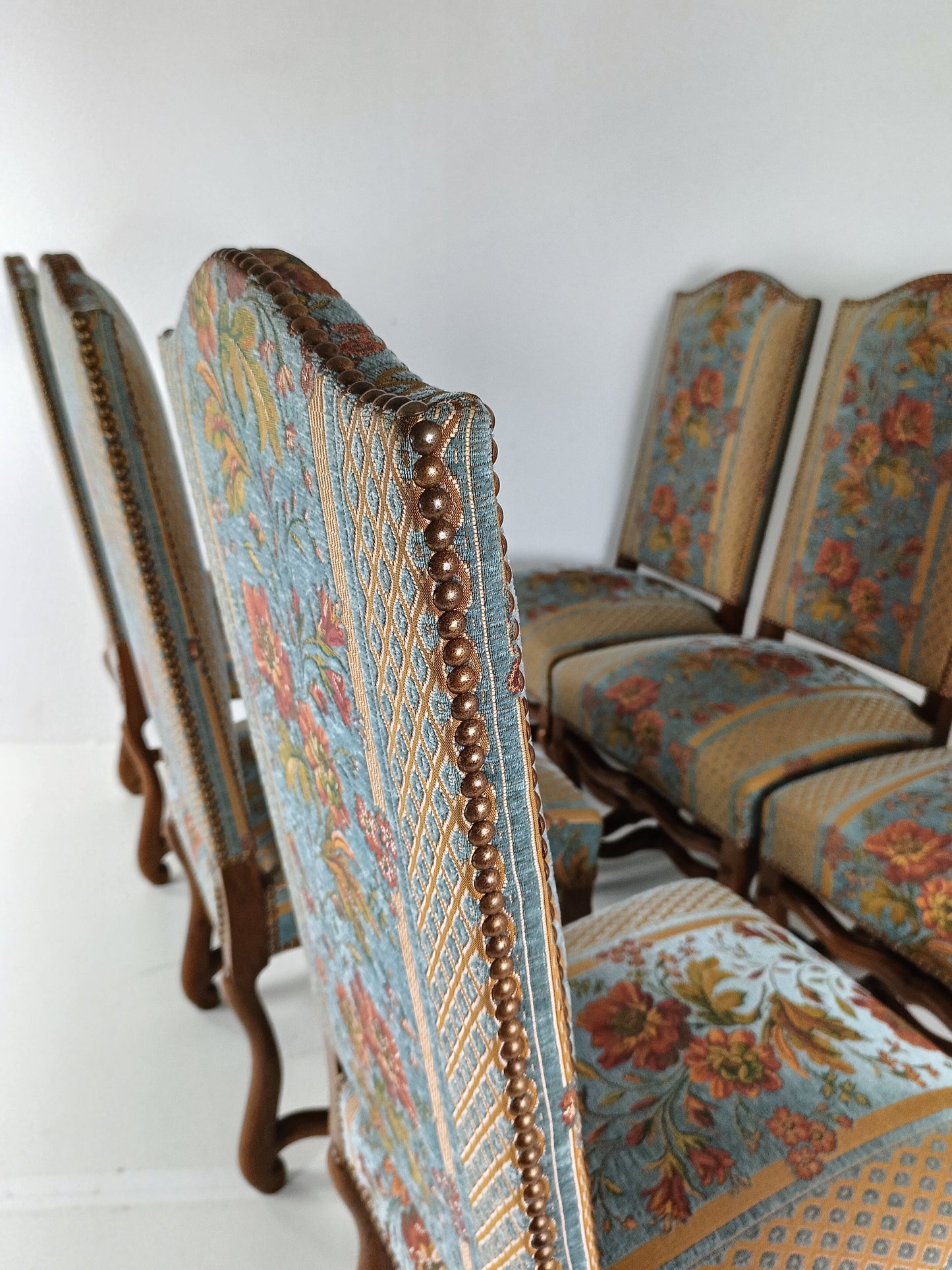 Beech Os De Mouton Tapestry Chairs (set of 6) Beech Os De Mouton Tapestry Chairs (set of 6)