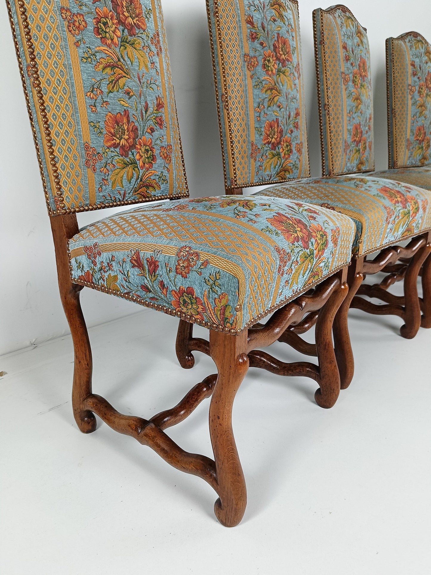Beech Os De Mouton Tapestry Chairs (set of 6) Beech Os De Mouton Tapestry Chairs (set of 6)