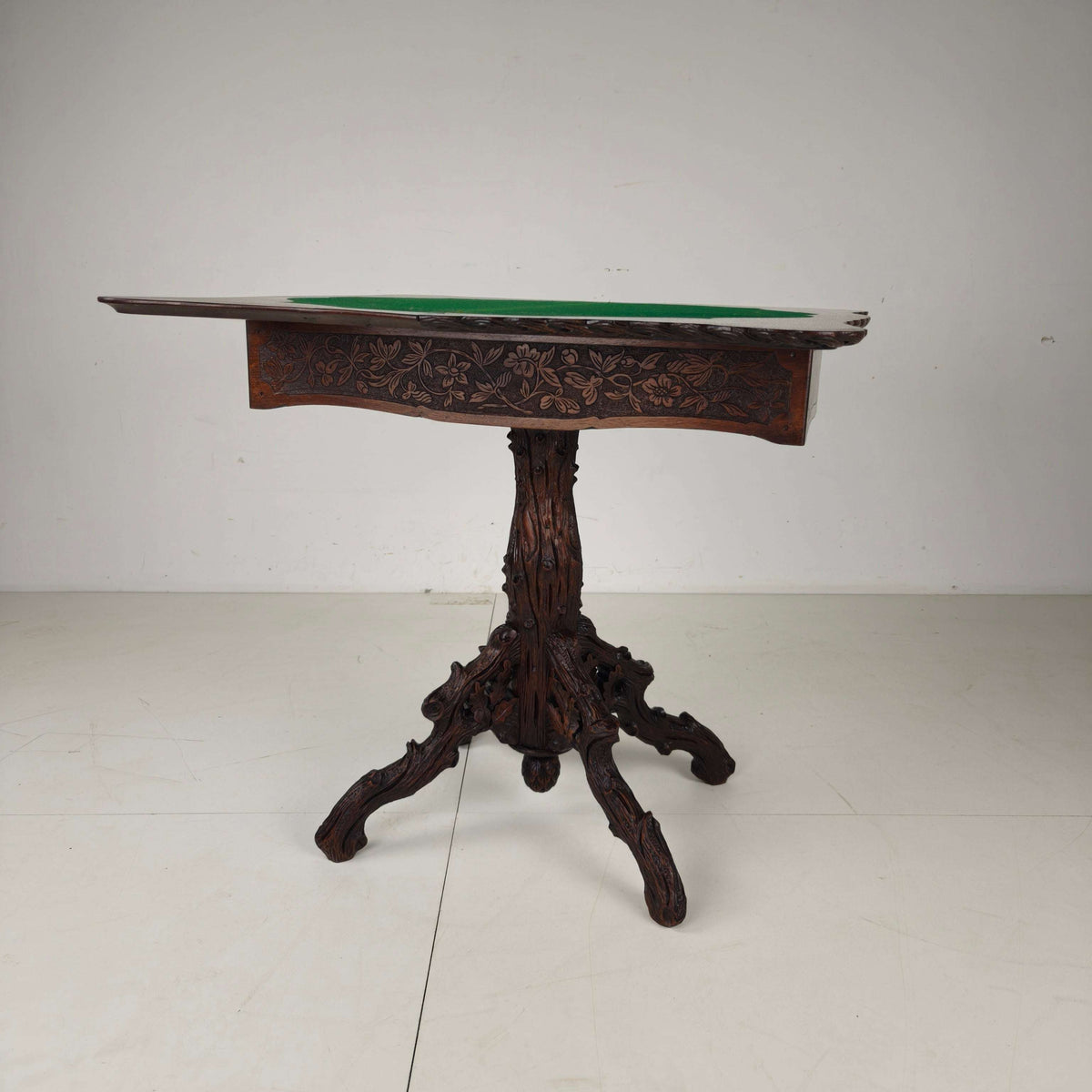 Black Forest Card Table by Horrix – 1880 Black Forest Card Table by Horrix – 1880