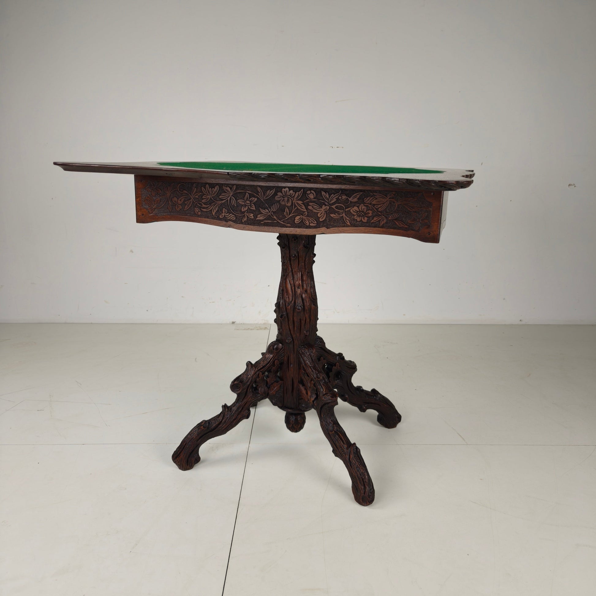 Black Forest Card Table by Horrix – 1880 Black Forest Card Table by Horrix – 1880