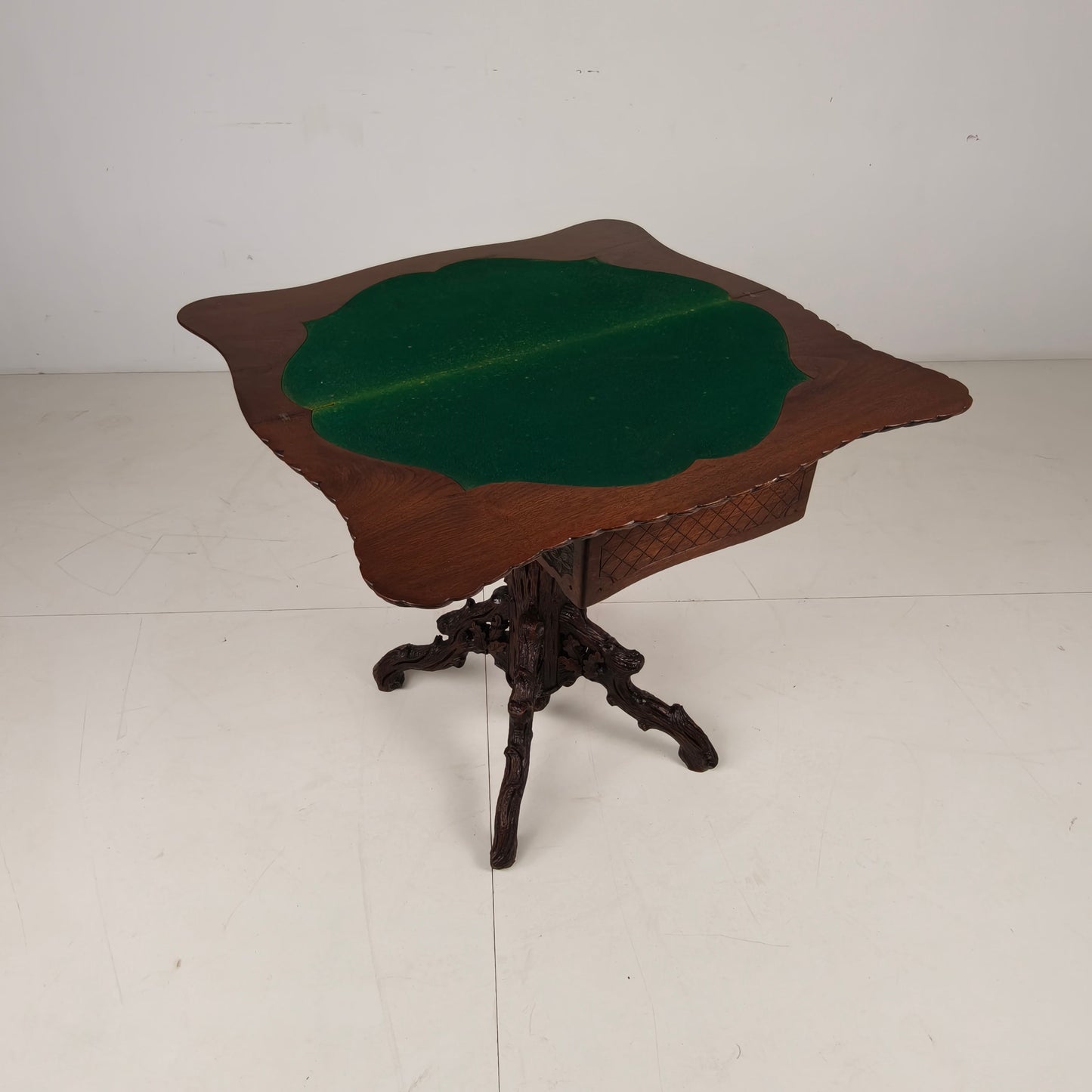 Black Forest Card Table by Horrix – 1880 Black Forest Card Table by Horrix – 1880