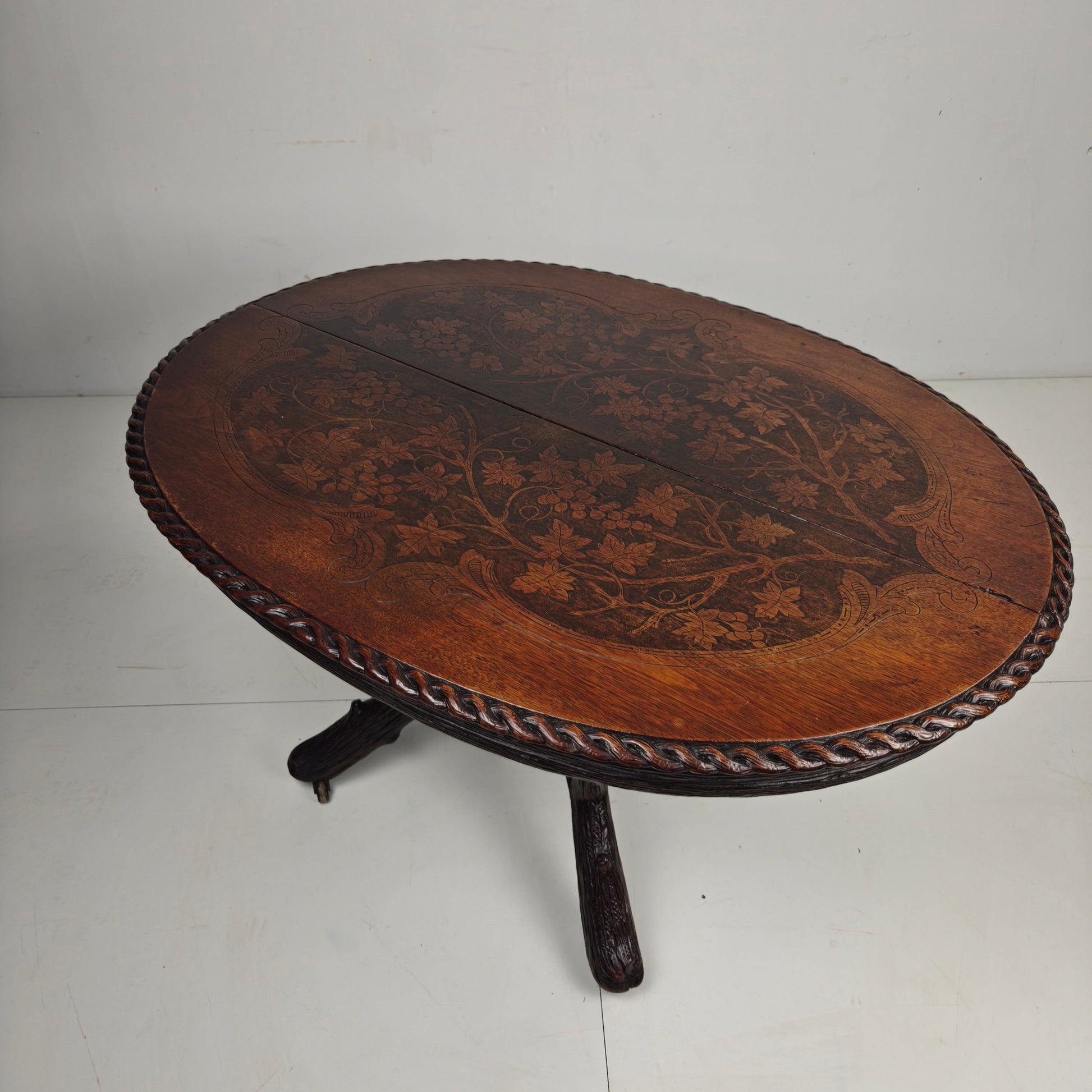 Black Forest Center Table by Matthijs Horrix for Horrix Den Haag, 1890s Black Forest Center Table by Matthijs Horrix for Horrix Den Haag, 1890s