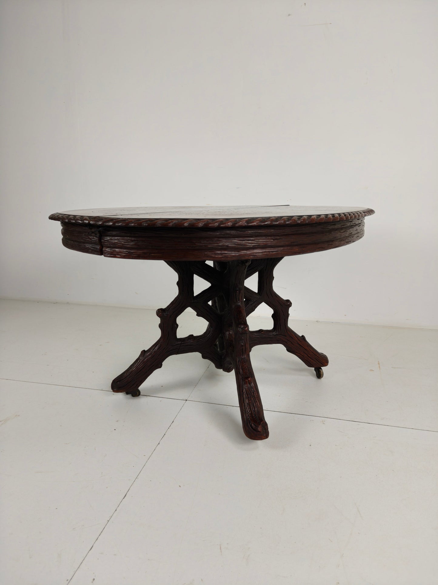 Black Forest Center Table by Matthijs Horrix for Horrix Den Haag, 1890s Black Forest Center Table by Matthijs Horrix for Horrix Den Haag, 1890s