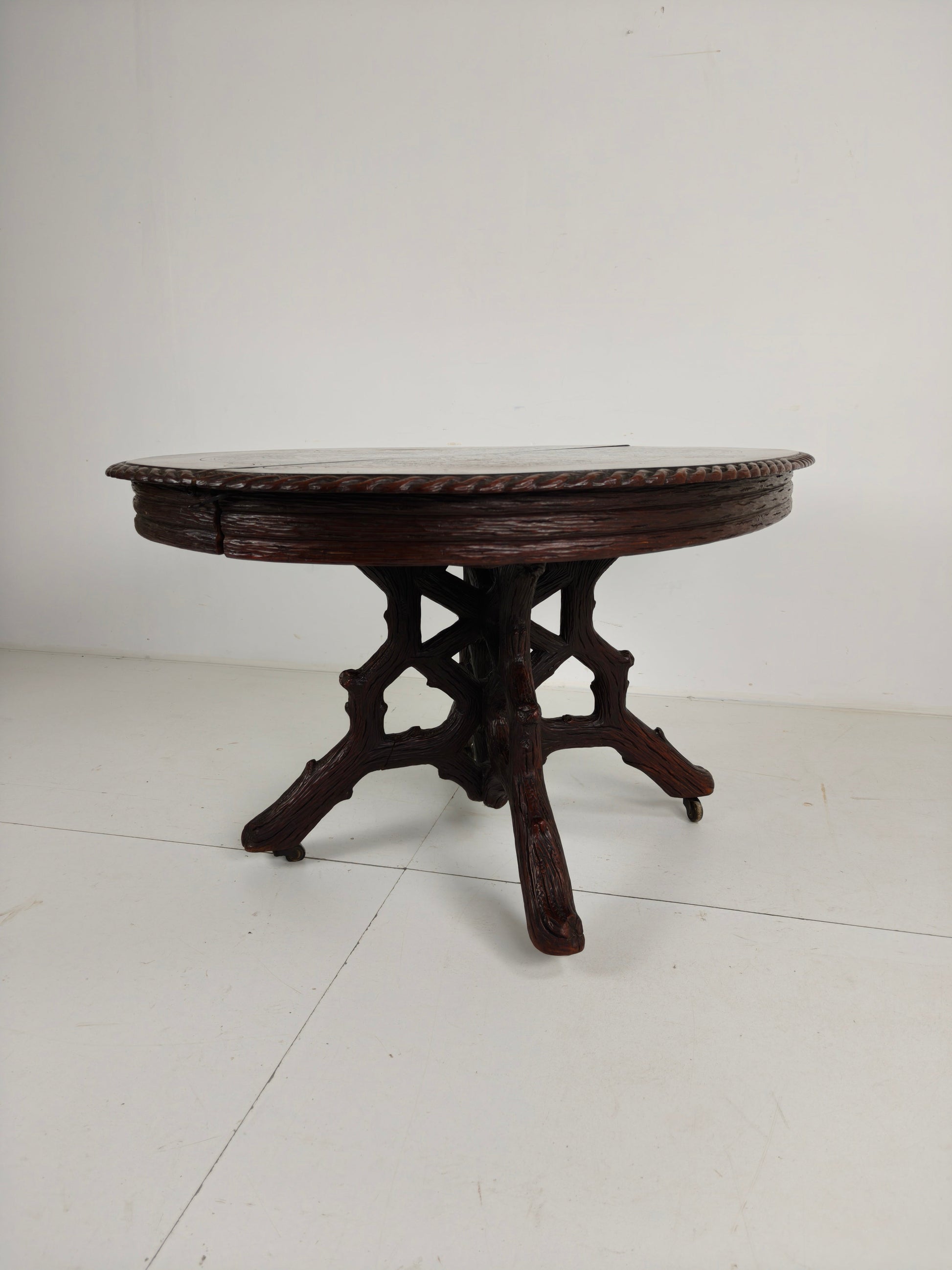 Black Forest Center Table by Matthijs Horrix for Horrix Den Haag, 1890s Black Forest Center Table by Matthijs Horrix for Horrix Den Haag, 1890s