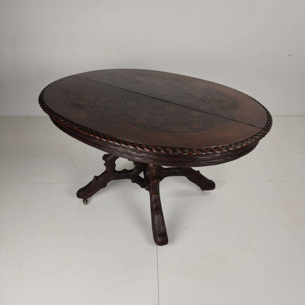 Black Forest Center Table by Matthijs Horrix for Horrix Den Haag, 1890s Black Forest Center Table by Matthijs Horrix for Horrix Den Haag, 1890s