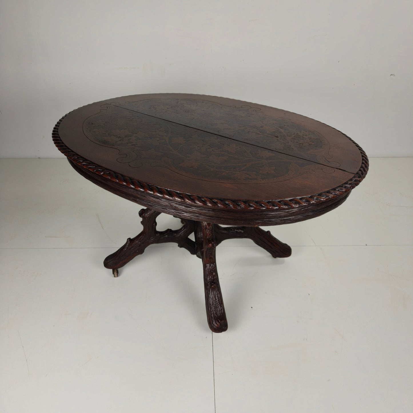 Black Forest Center Table by Matthijs Horrix for Horrix Den Haag, 1890s Black Forest Center Table by Matthijs Horrix for Horrix Den Haag, 1890s