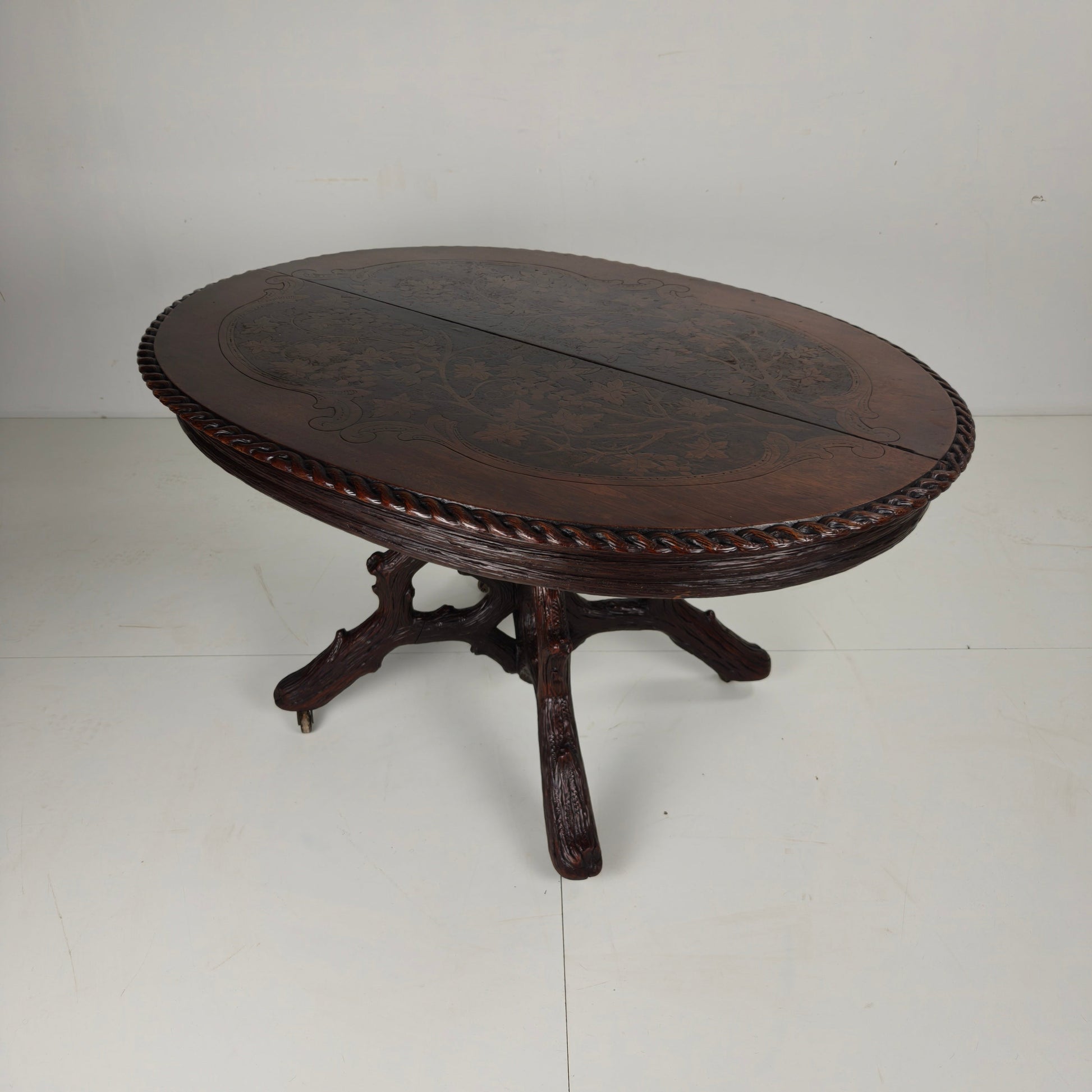 Black Forest Center Table by Matthijs Horrix for Horrix Den Haag, 1890s Black Forest Center Table by Matthijs Horrix for Horrix Den Haag, 1890s