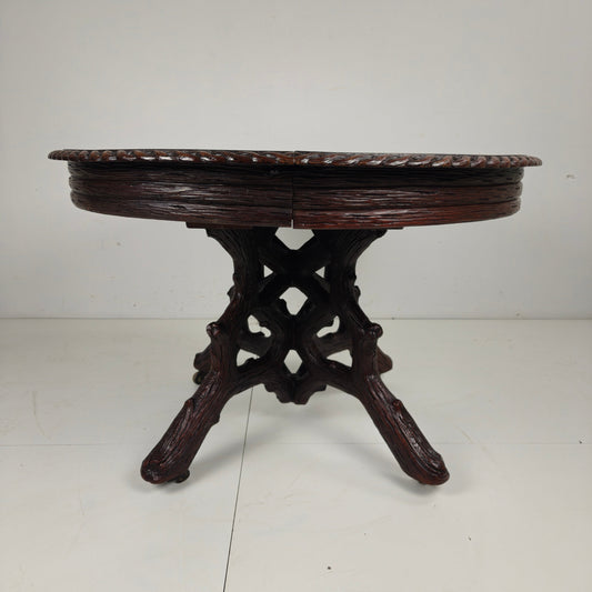 Black Forest Center Table by Matthijs Horrix for Horrix Den Haag, 1890s Black Forest Center Table by Matthijs Horrix for Horrix Den Haag, 1890s