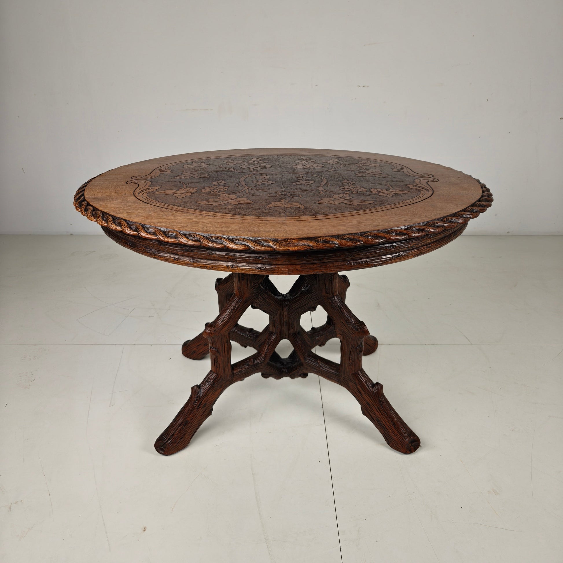 Black Forest Style Dining Table by Horrix – circa 1880 Black Forest Style Dining Table by Horrix – circa 1880