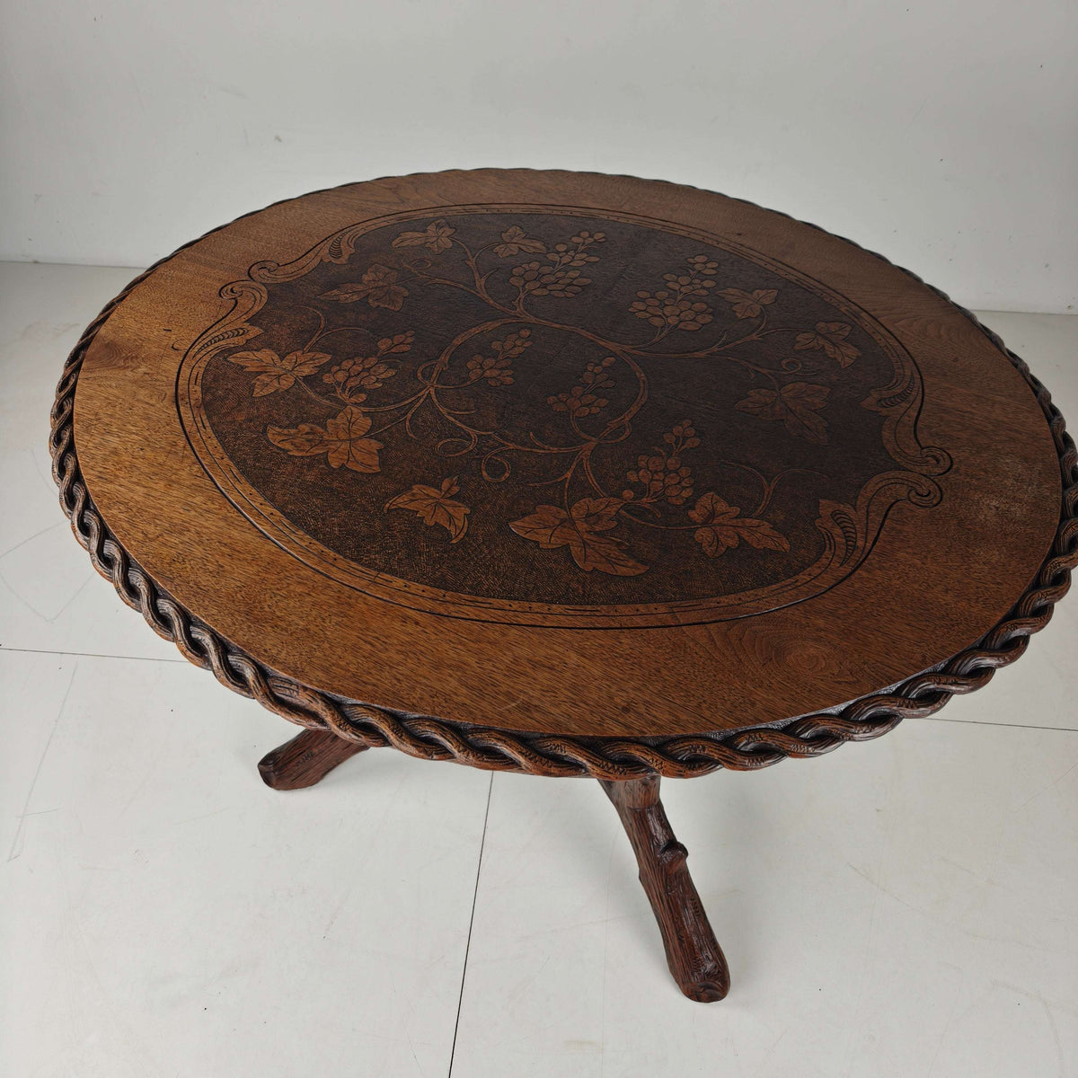 Black Forest Style Dining Table by Horrix – circa 1880 Black Forest Style Dining Table by Horrix – circa 1880