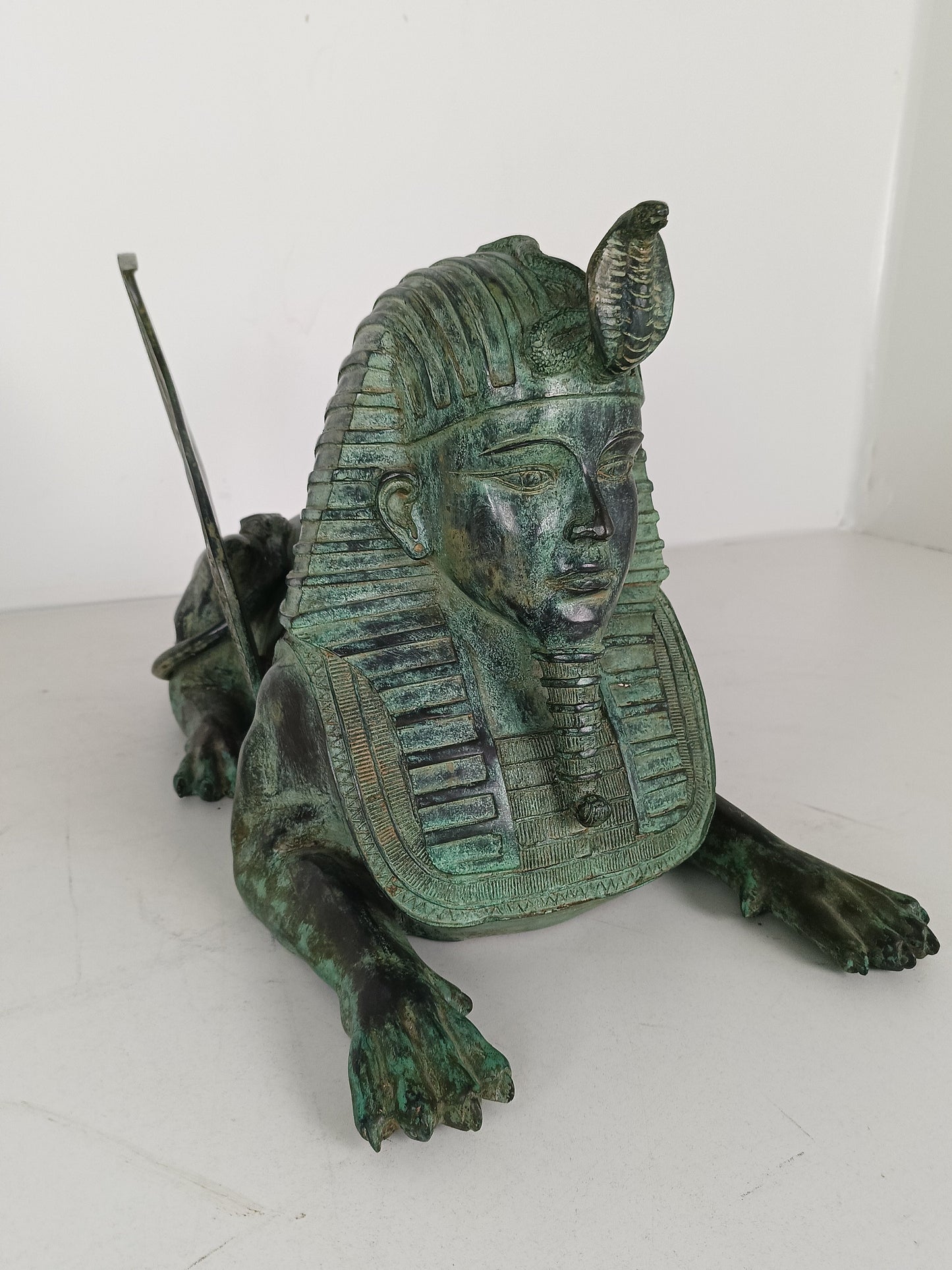 Bronze Sphinx Table With Glass Top Bronze Sphinx Table With Glass Top