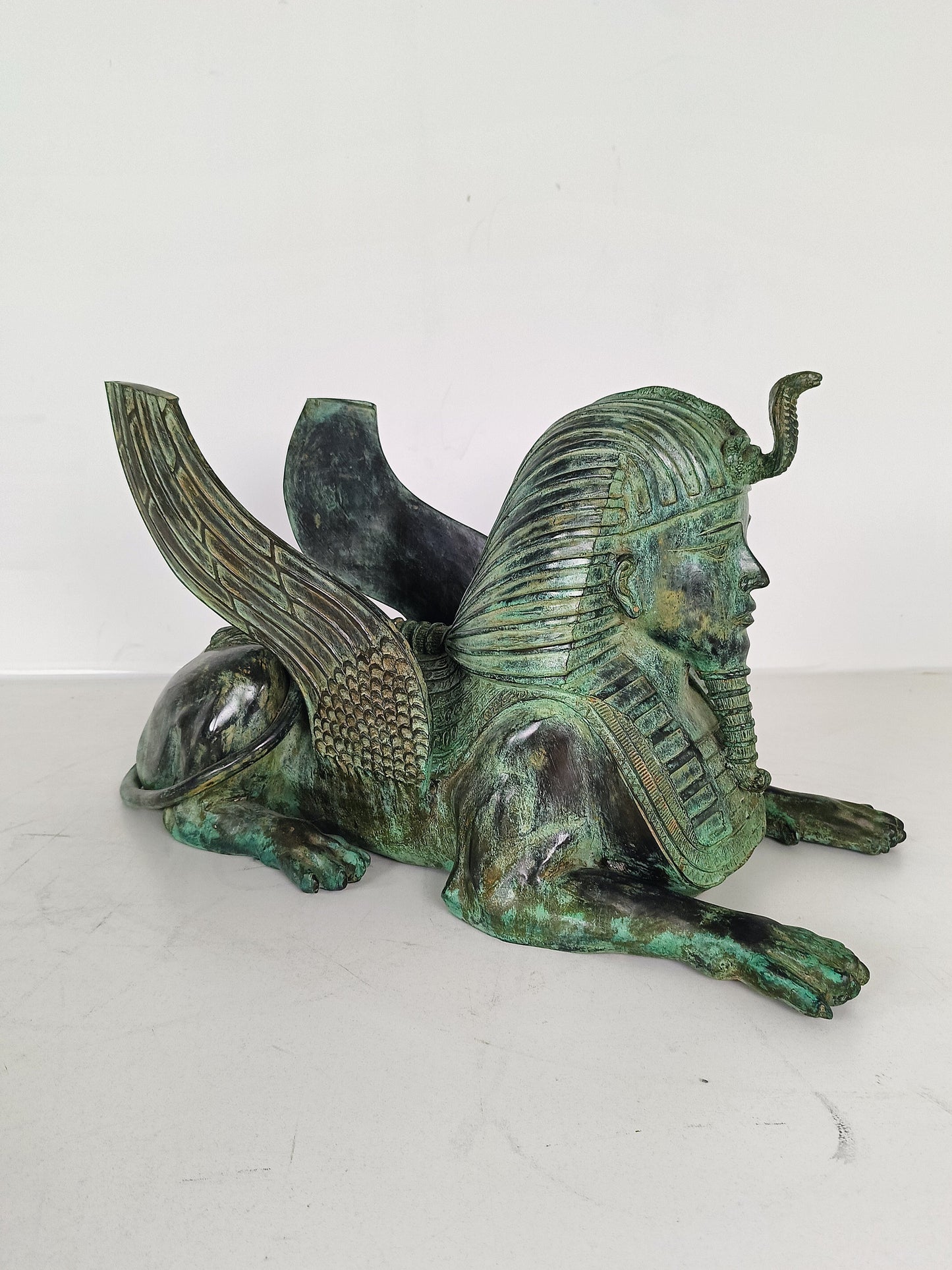 Bronze Sphinx Table With Glass Top Bronze Sphinx Table With Glass Top