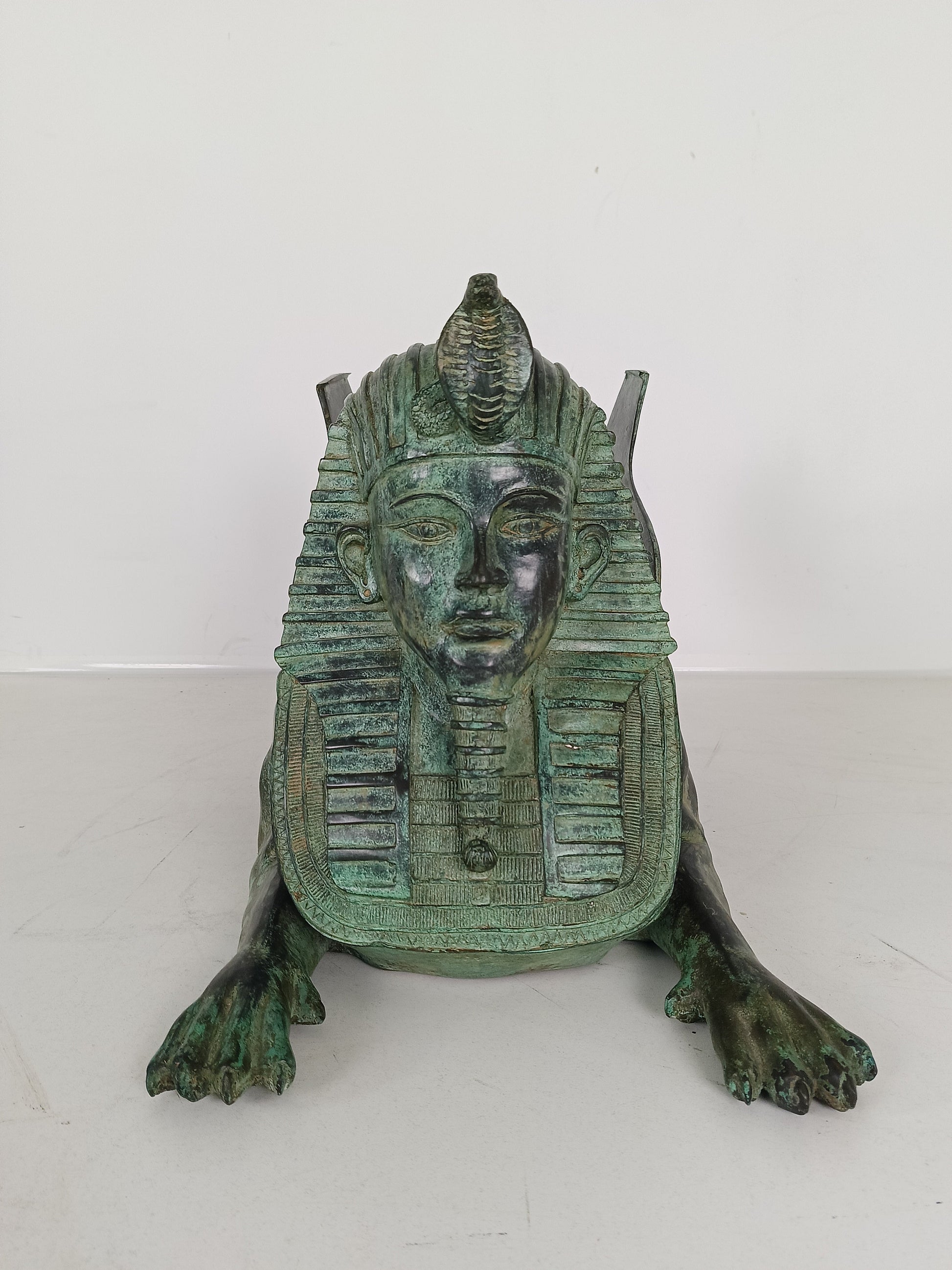 Bronze Sphinx Table With Glass Top Bronze Sphinx Table With Glass Top