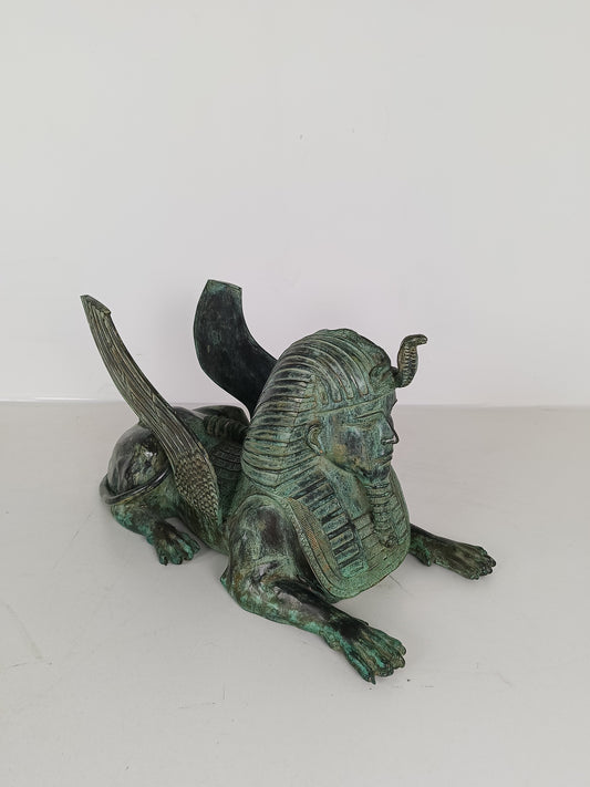 Bronze Sphinx Table With Glass Top Bronze Sphinx Table With Glass Top