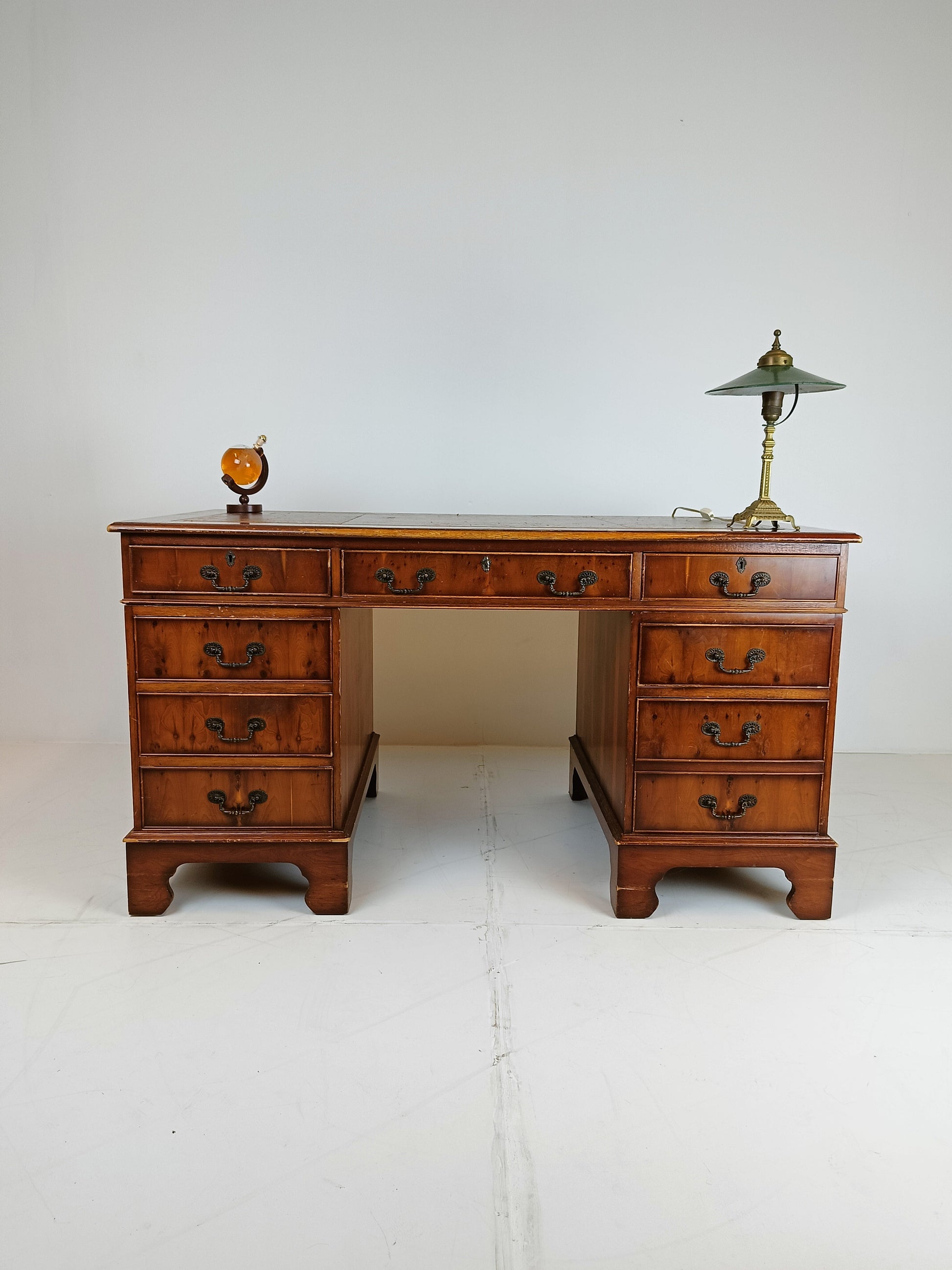 Chesterfield Office Desk with Leather Top Chesterfield Office Desk with Leather Top