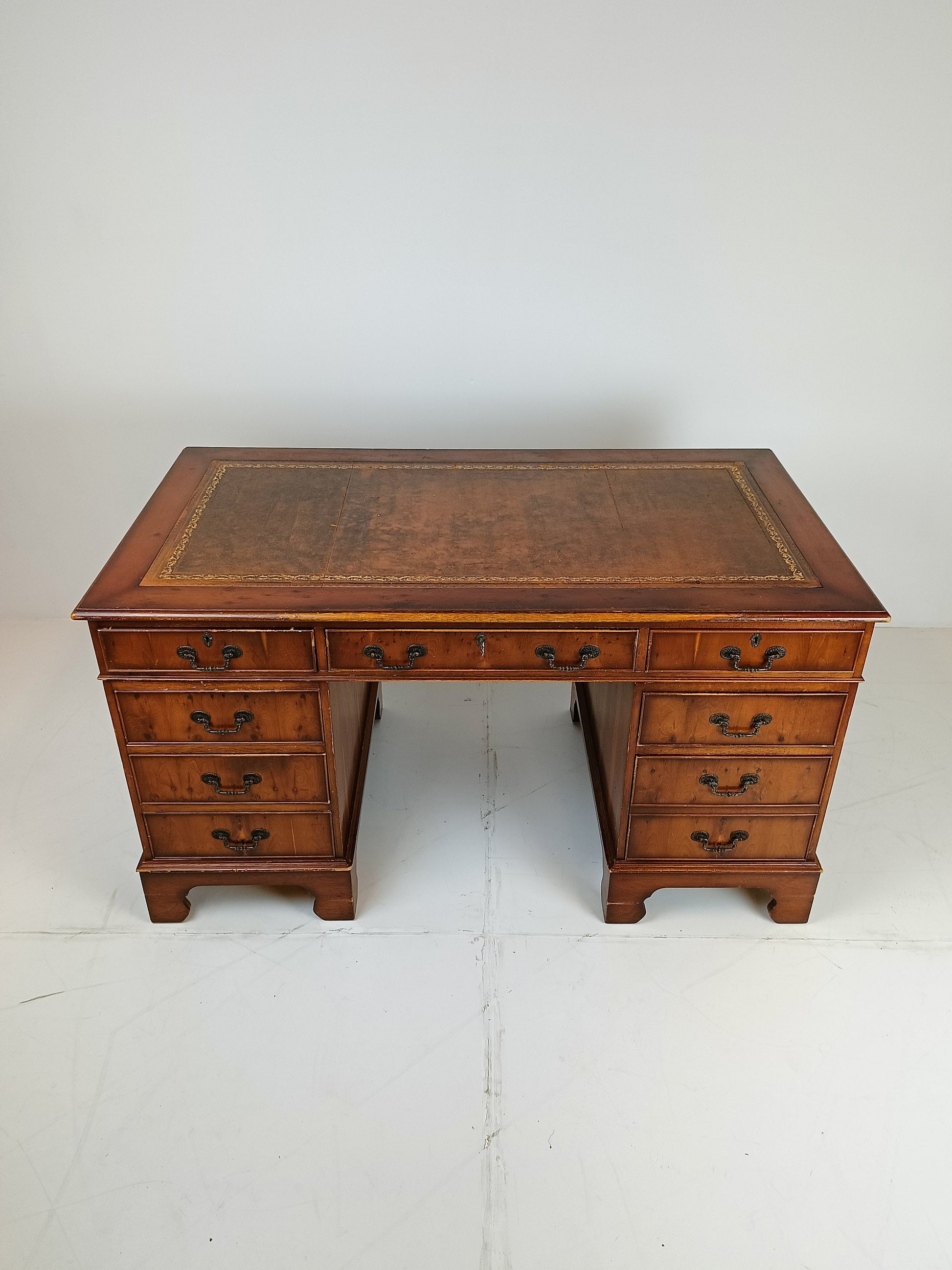 Chesterfield Office Desk with Leather Top Chesterfield Office Desk with Leather Top