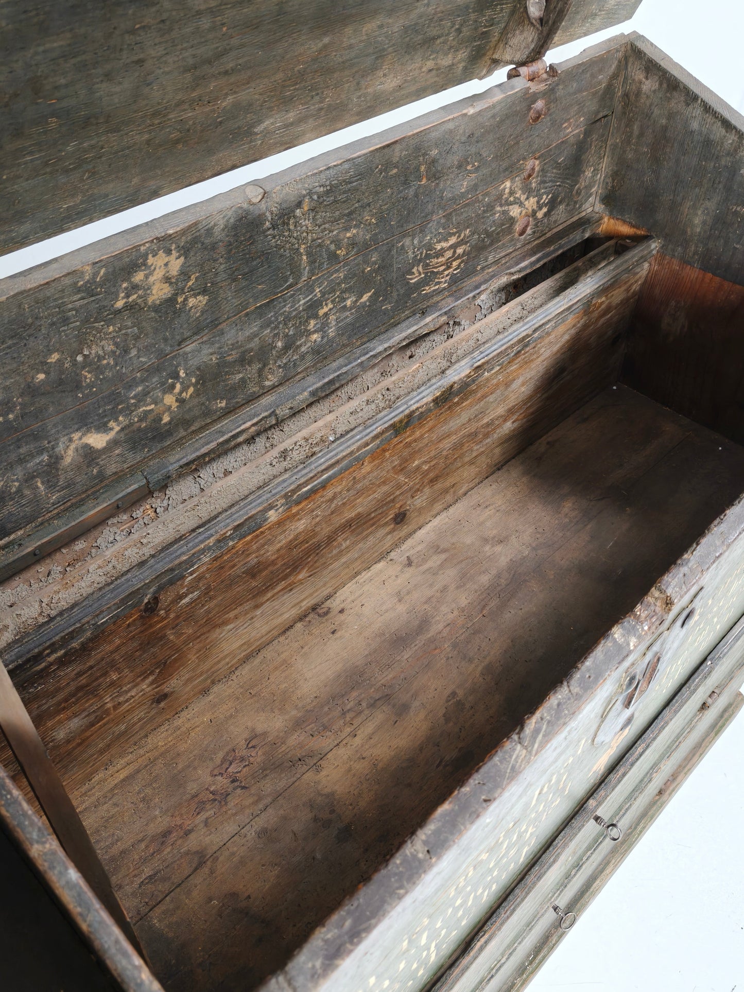 Dutch Hand-Painted Tool Chest | 1836 | Folk Art Dutch Hand-Painted Tool Chest | 1836 | Folk Art