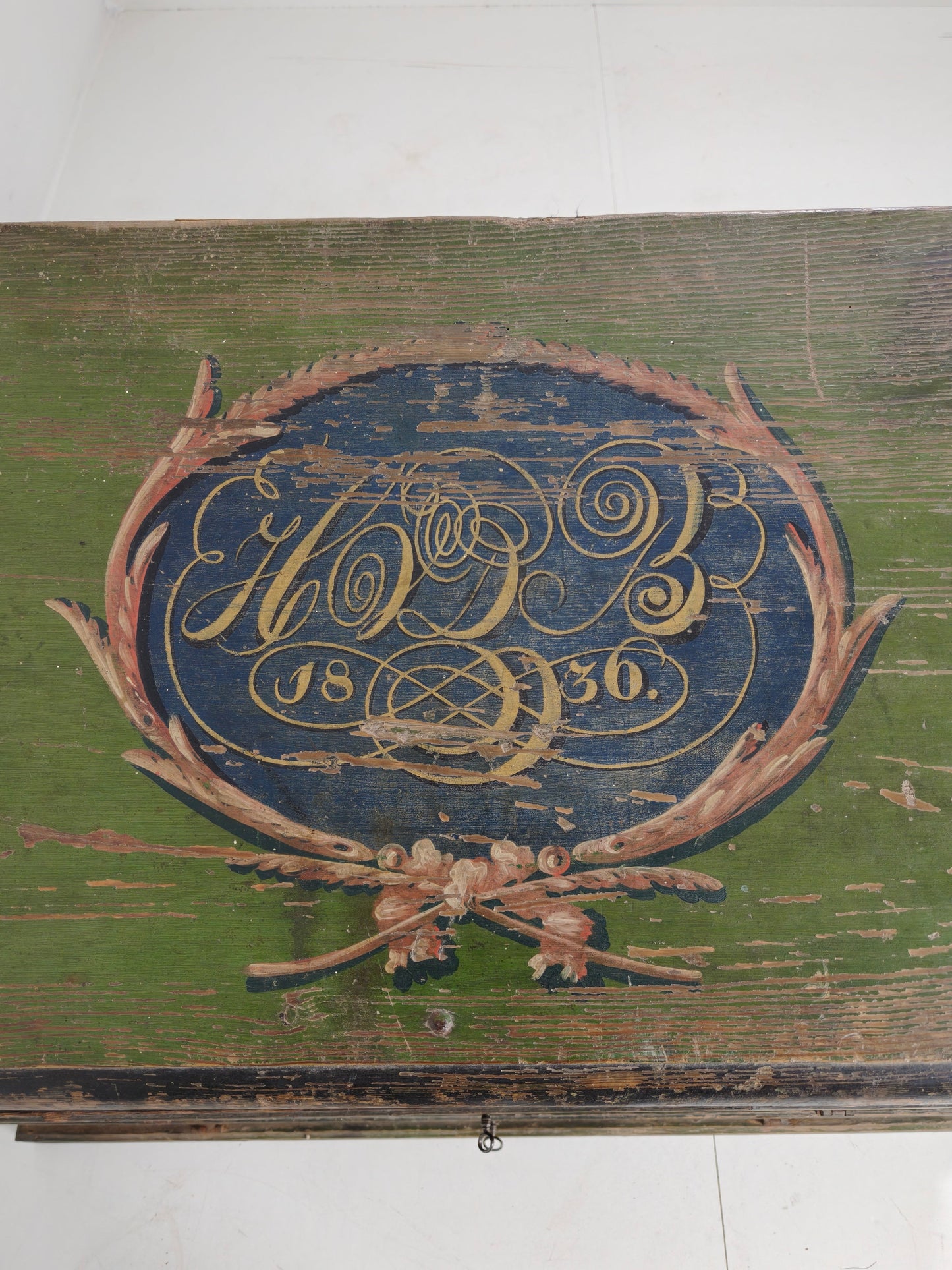 Dutch Hand-Painted Tool Chest | 1836 | Folk Art Dutch Hand-Painted Tool Chest | 1836 | Folk Art