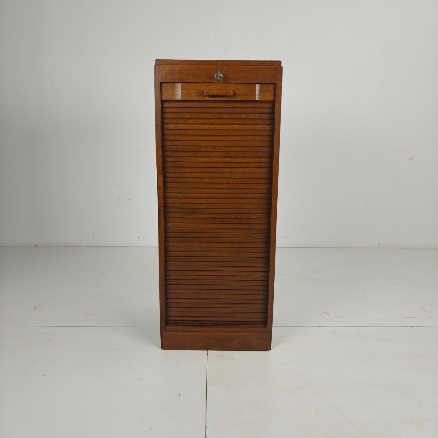 Dutch Oak tambour Archive Cabinet, 1920s–1930s Dutch Oak tambour Archive Cabinet, 1920s–1930s