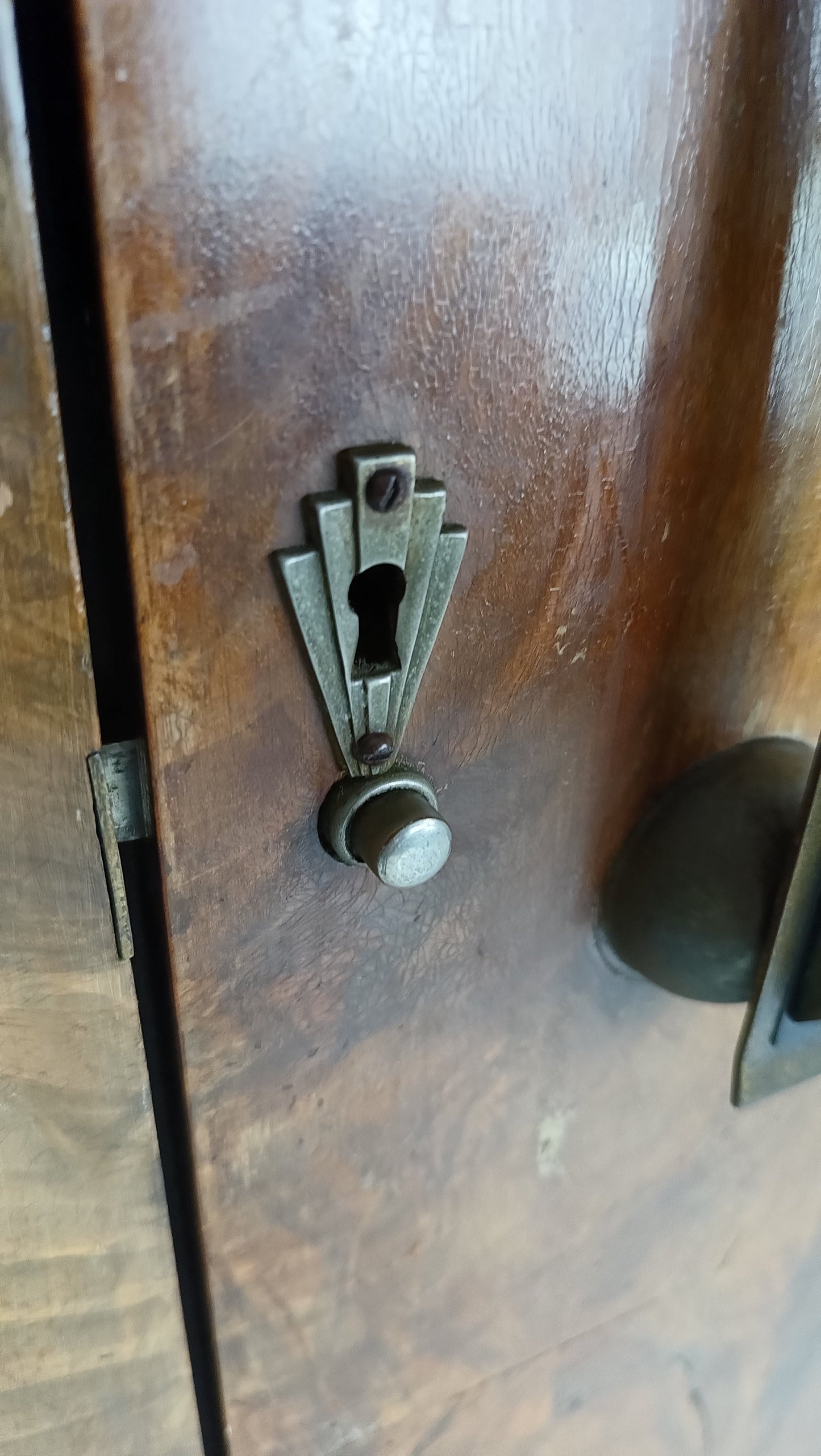 English Art Deco Burrnut Wardrobe English Art Deco Burrnut Wardrobe