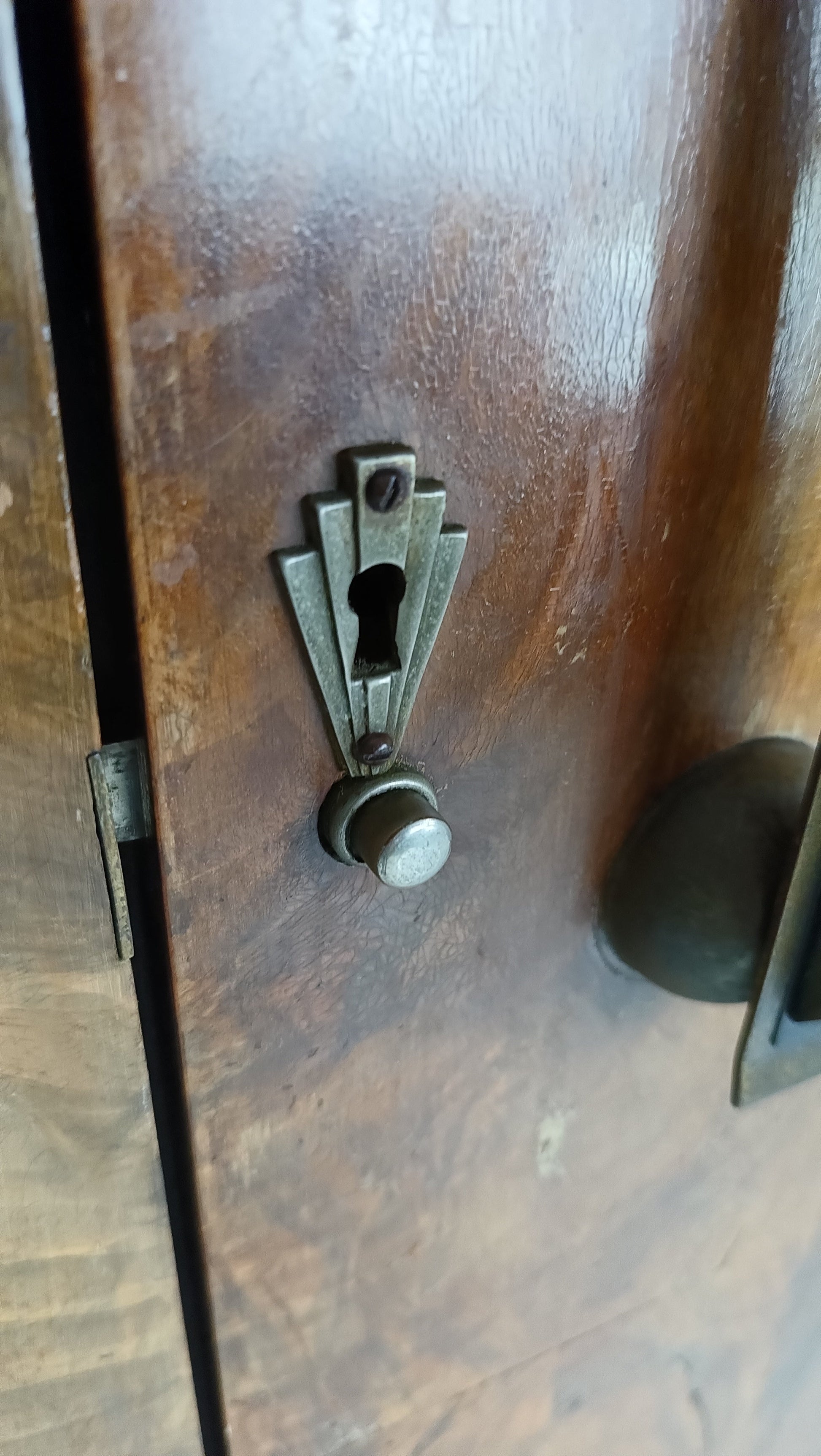 English Art Deco Burrnut Wardrobe English Art Deco Burrnut Wardrobe