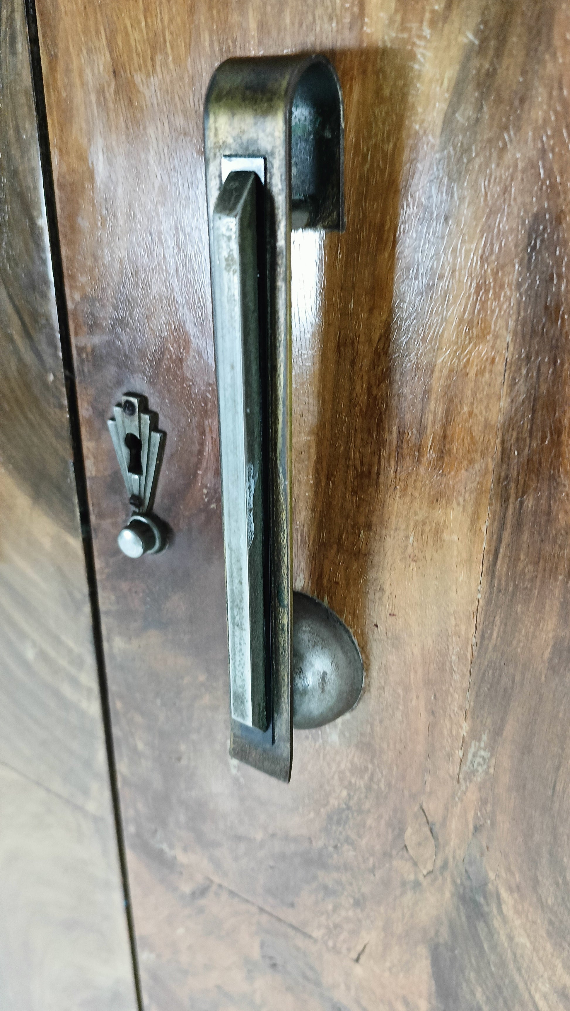 English Art Deco Burrnut Wardrobe English Art Deco Burrnut Wardrobe