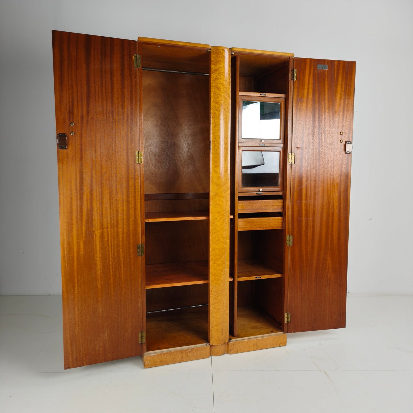 English Art Deco Gentleman’s Wardrobe by Wrighton Furniture English Art Deco Gentleman’s Wardrobe by Wrighton Furniture