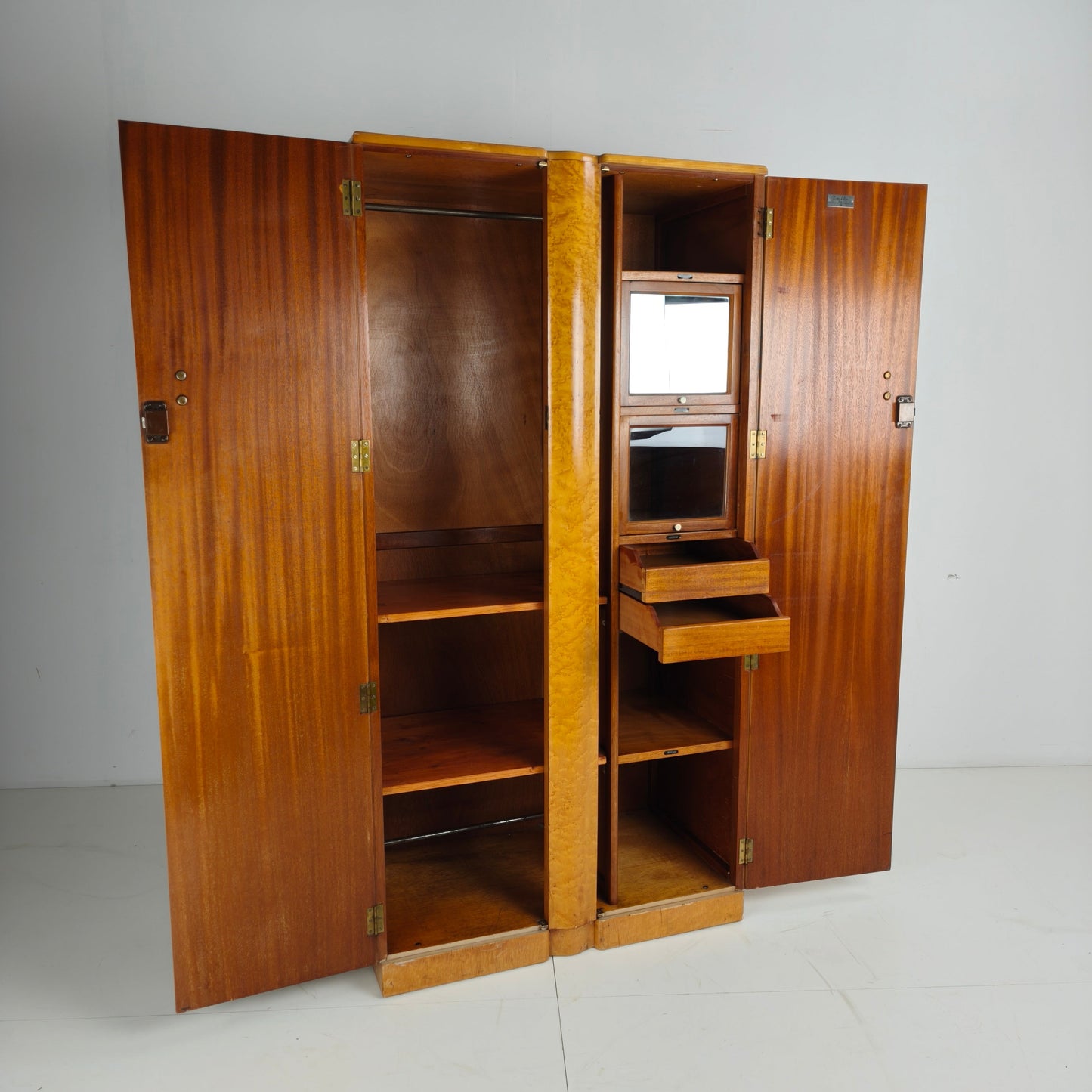 English Art Deco Gentleman’s Wardrobe by Wrighton Furniture English Art Deco Gentleman’s Wardrobe by Wrighton Furniture