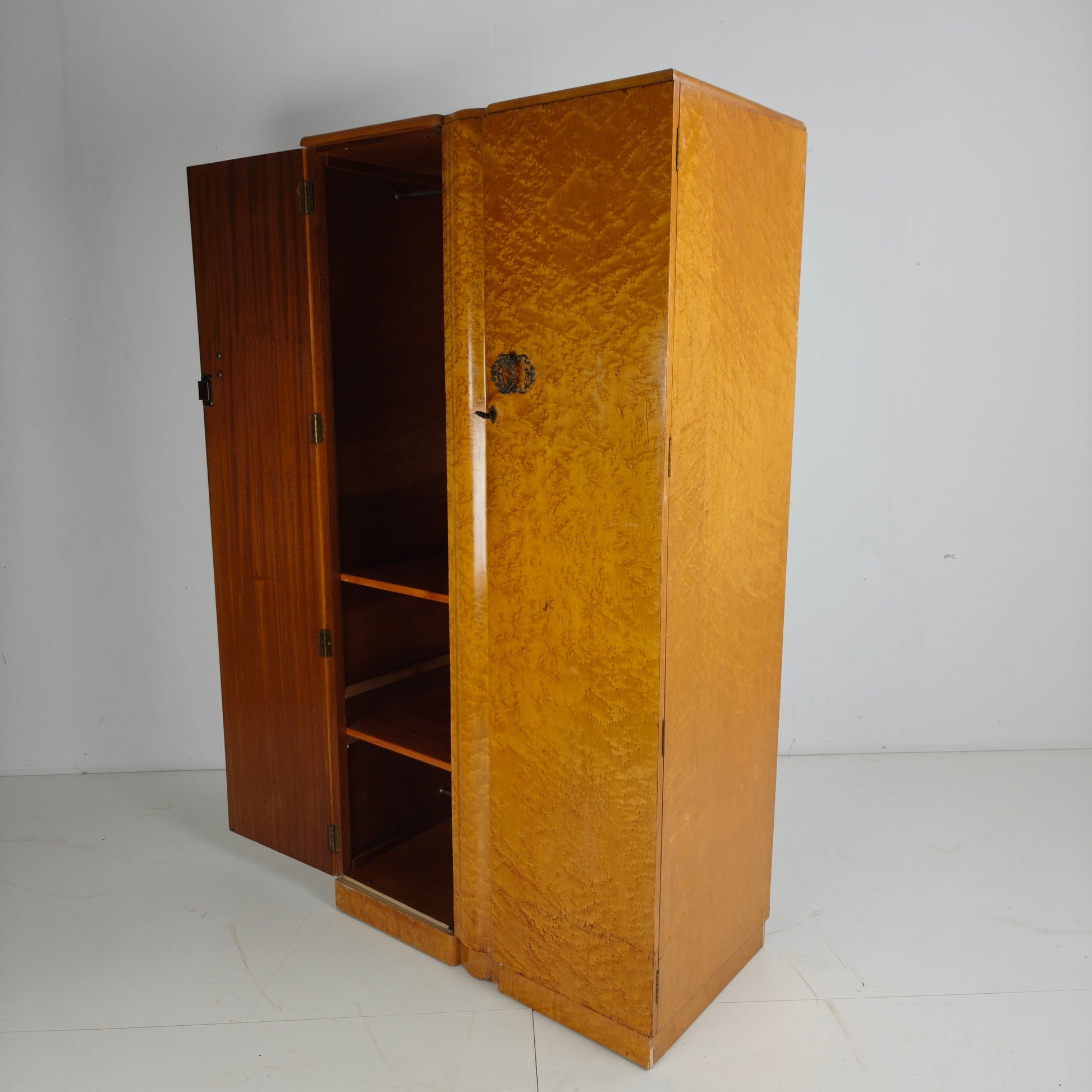 English Art Deco Gentleman’s Wardrobe by Wrighton Furniture English Art Deco Gentleman’s Wardrobe by Wrighton Furniture