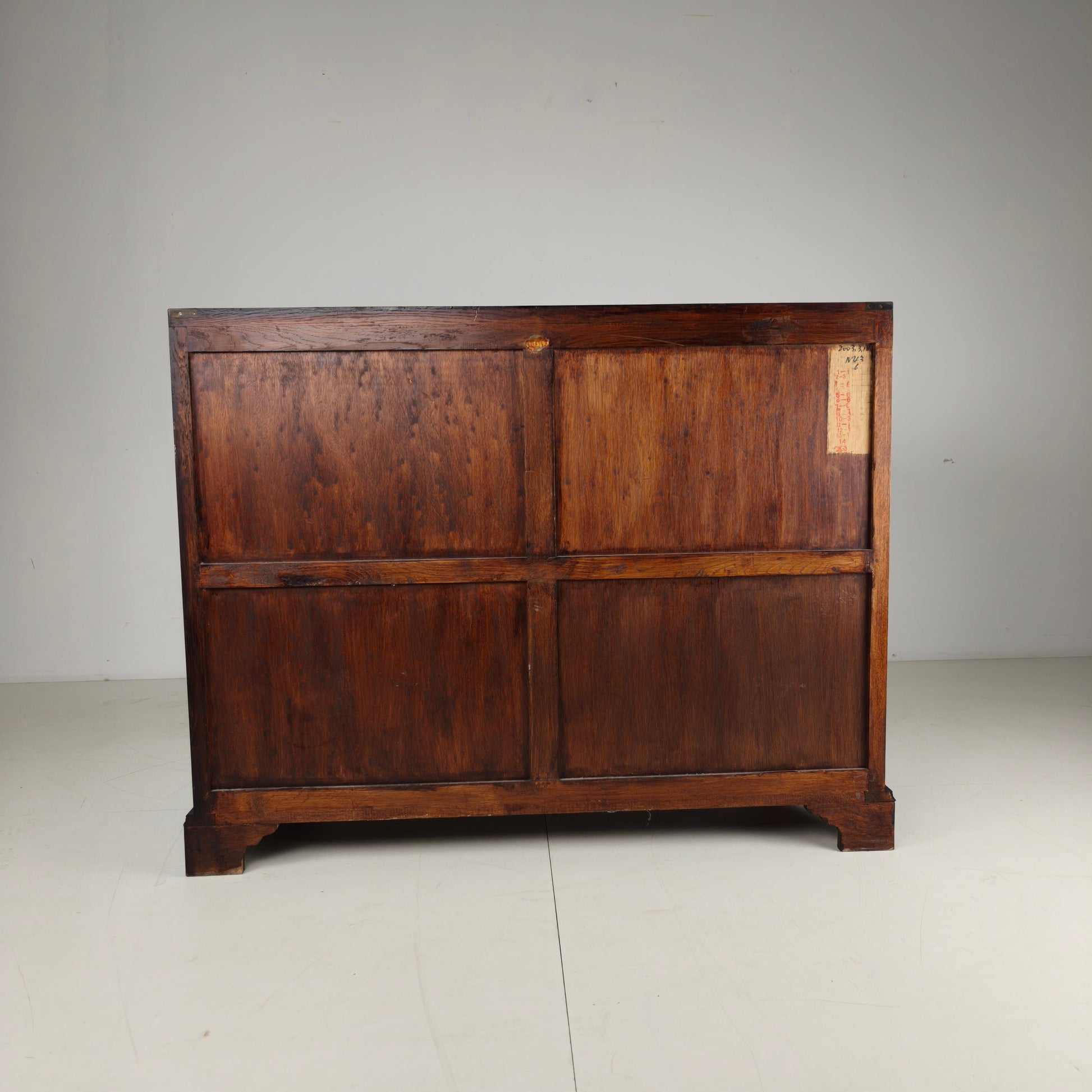 English Campaign Chest of Drawers with Brass Hardware – 20th Century English Campaign Chest of Drawers with Brass Hardware – 20th Century