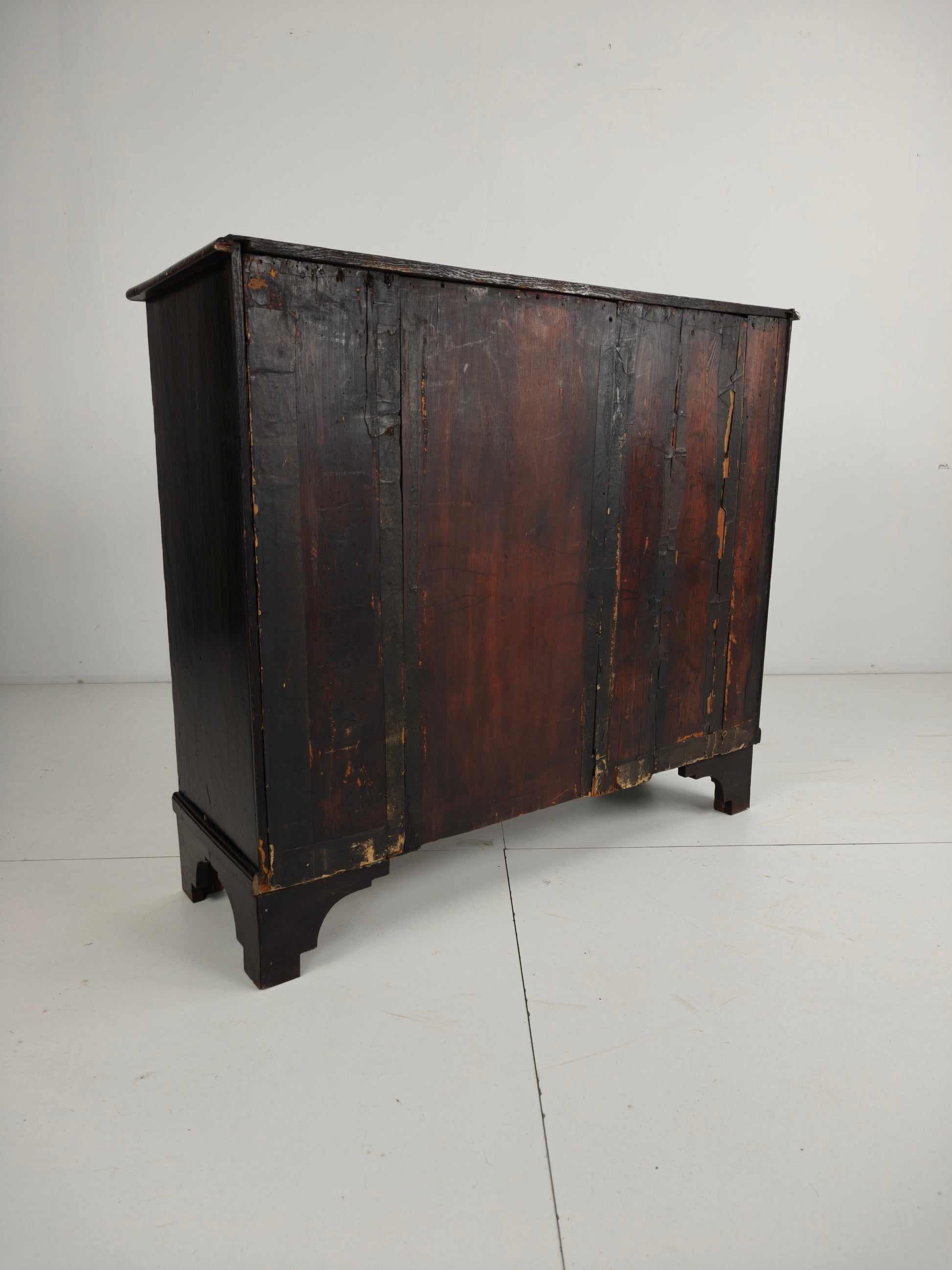 English Geometric-Panelled Oak Chest of Drawers, circa 1680 English Geometric-Panelled Oak Chest of Drawers, circa 1680