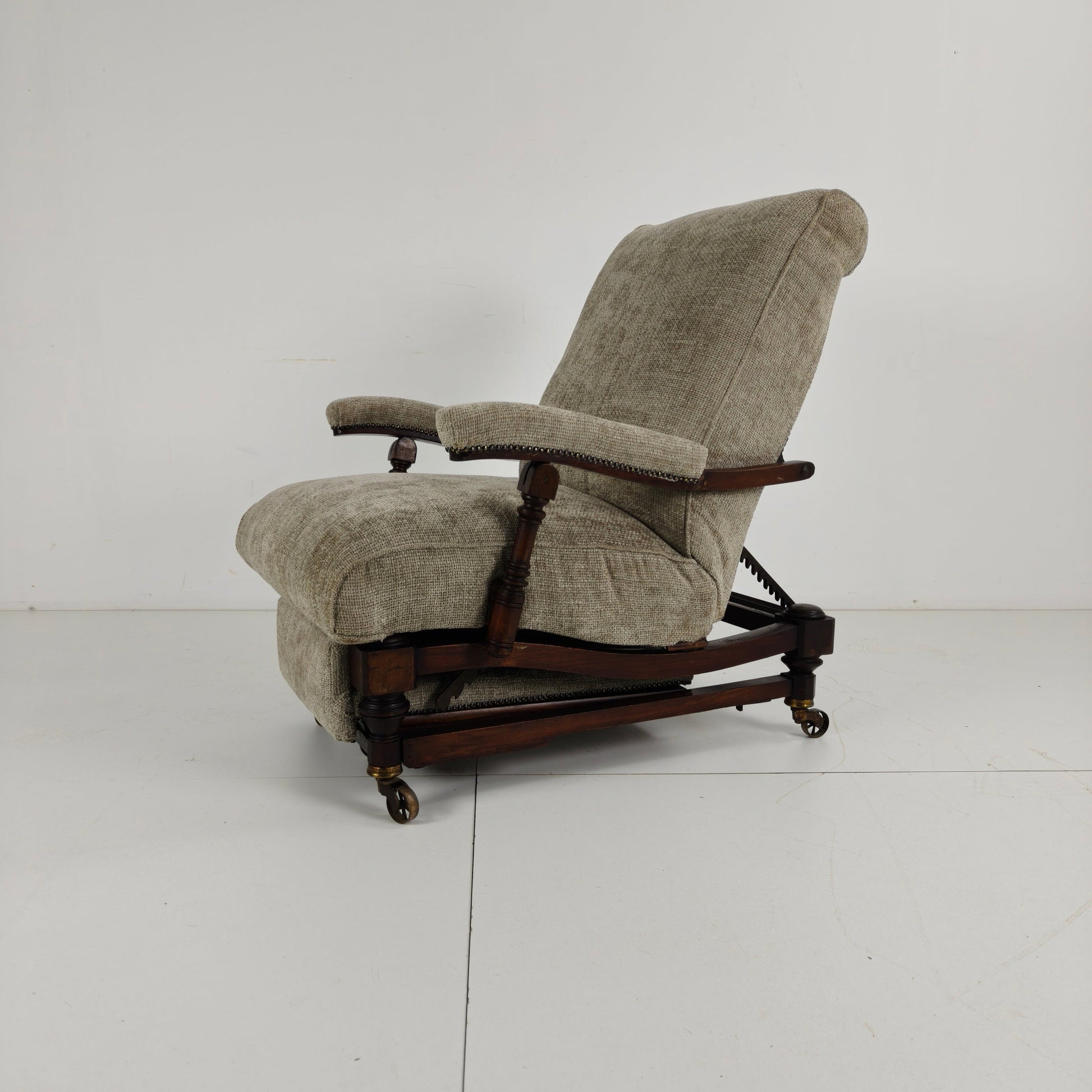 English Reclining Library Chair (circa 1860) English Reclining Library Chair (circa 1860)