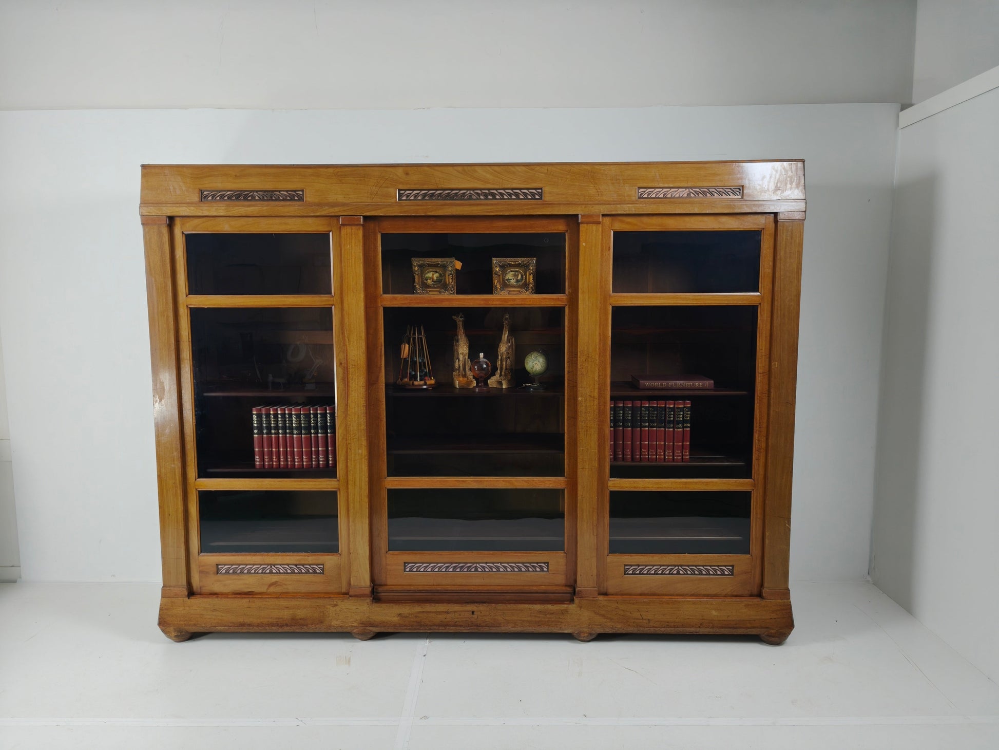 Exceptional Unique Large Display Book Cabinet Art Deco, 1920's Exceptional Unique Large Display Book Cabinet Art Deco, 1920's