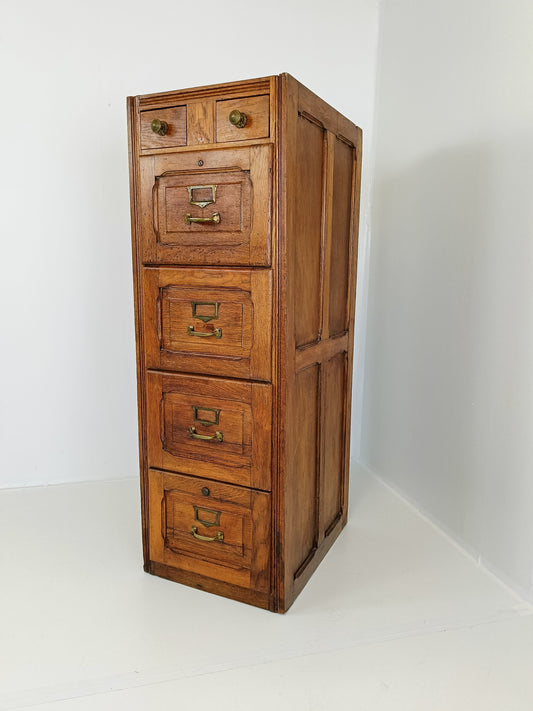 Exclusive Antique Filling Cabinet In Oak Wood Exclusive Antique Filling Cabinet In Oak Wood