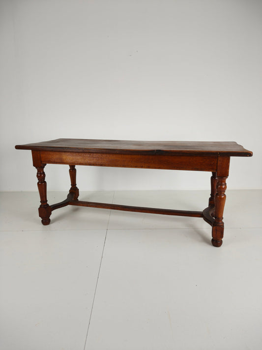 French Antique Oak Farmhouse Table – 20th Century French Antique Oak Farmhouse Table – 20th Century