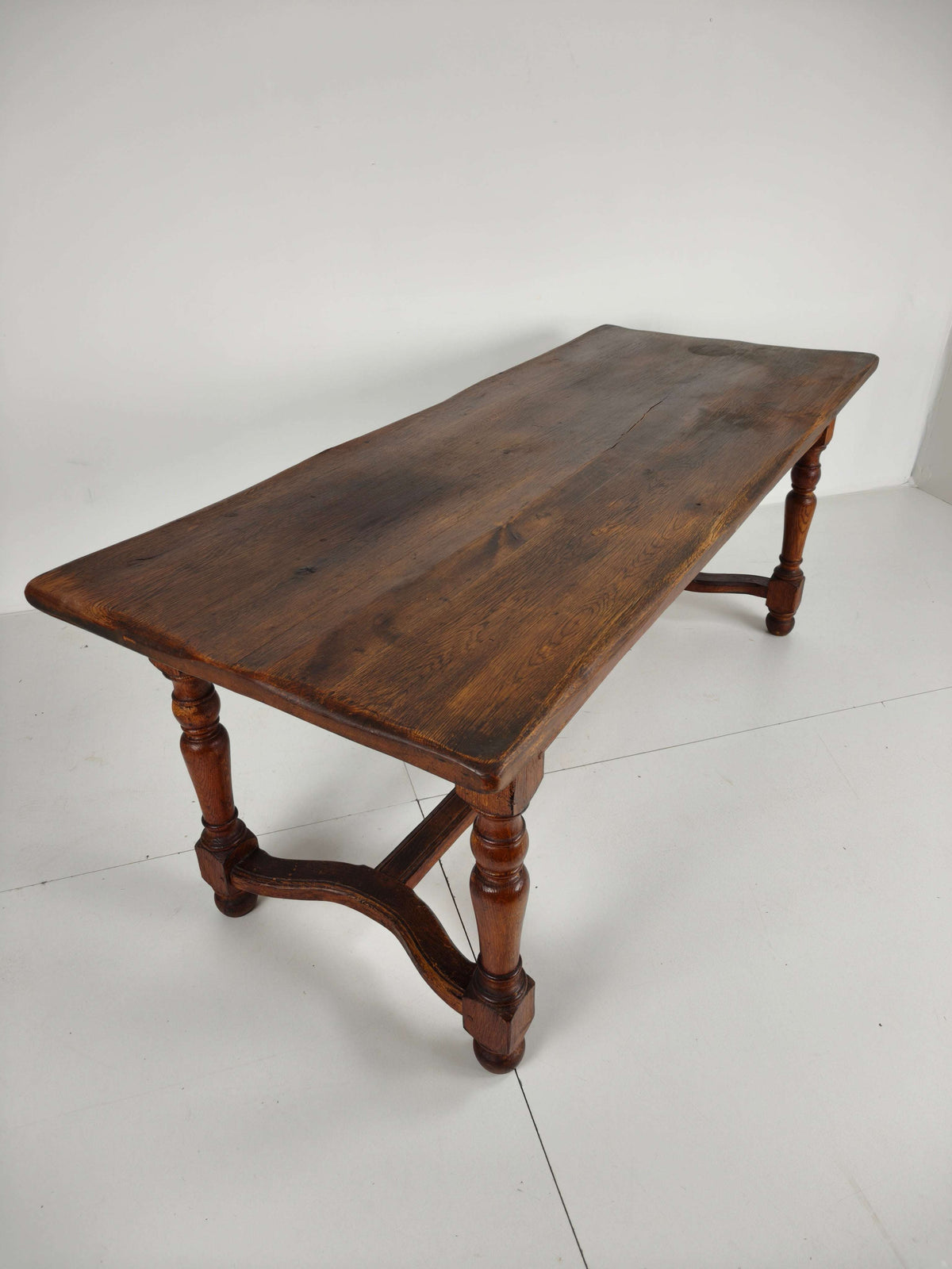 French Antique Oak Farmhouse Table – 20th Century French Antique Oak Farmhouse Table – 20th Century