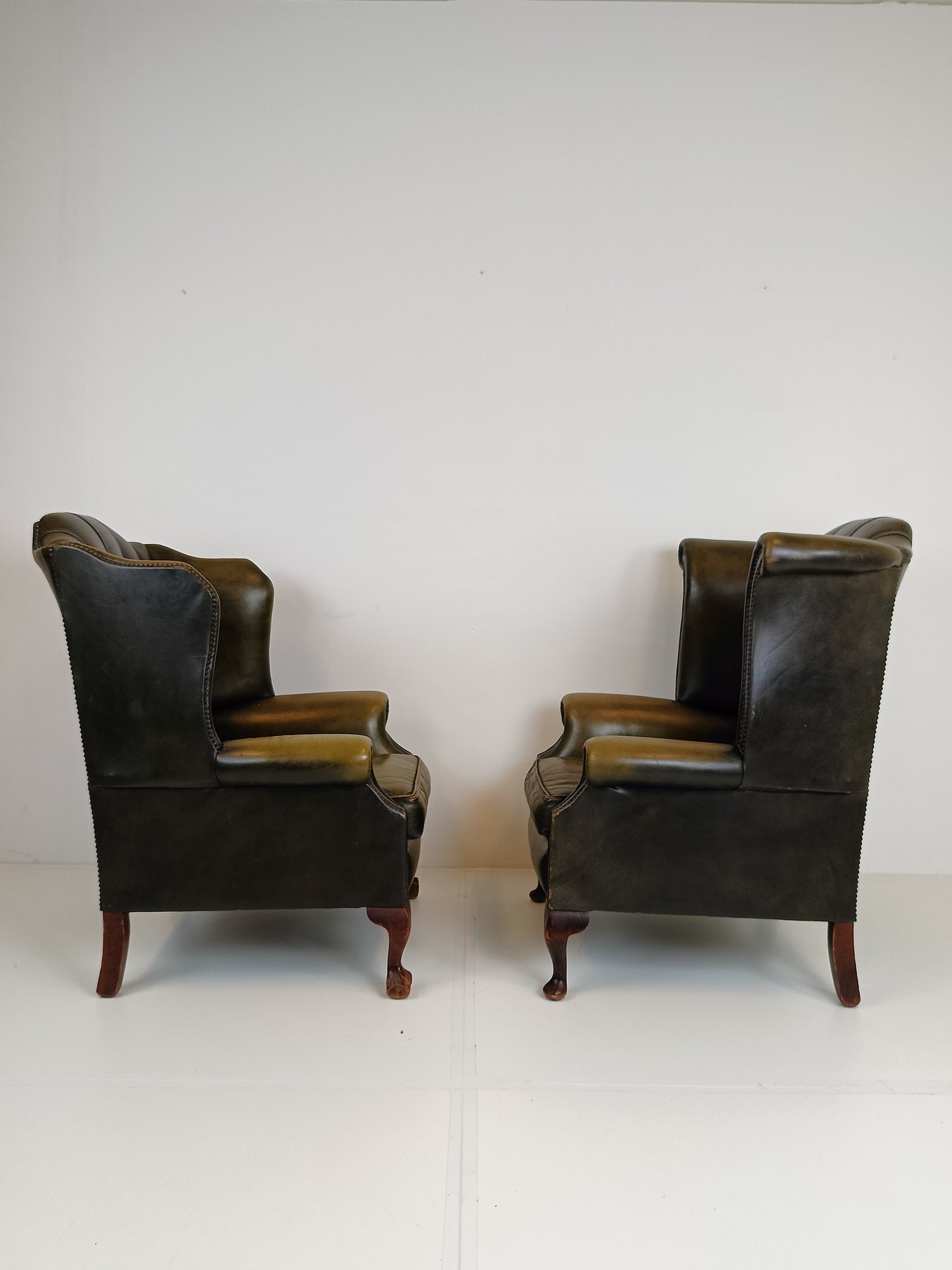 Green Chesterfield Lounge Chairs Green Chesterfield Lounge Chairs