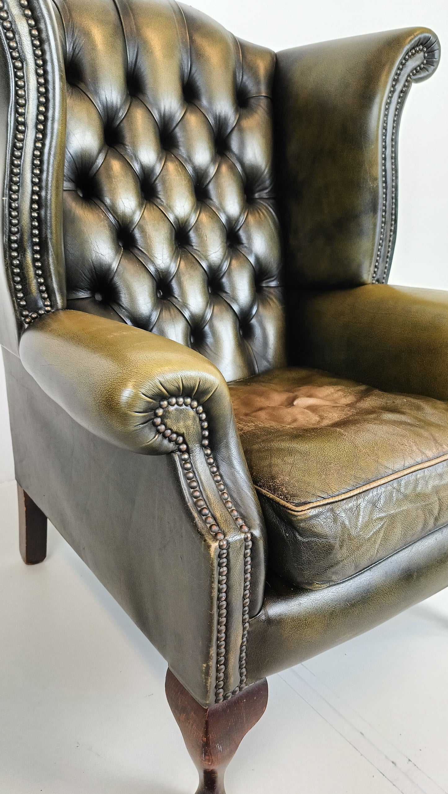 Green Chesterfield Lounge Chairs Green Chesterfield Lounge Chairs