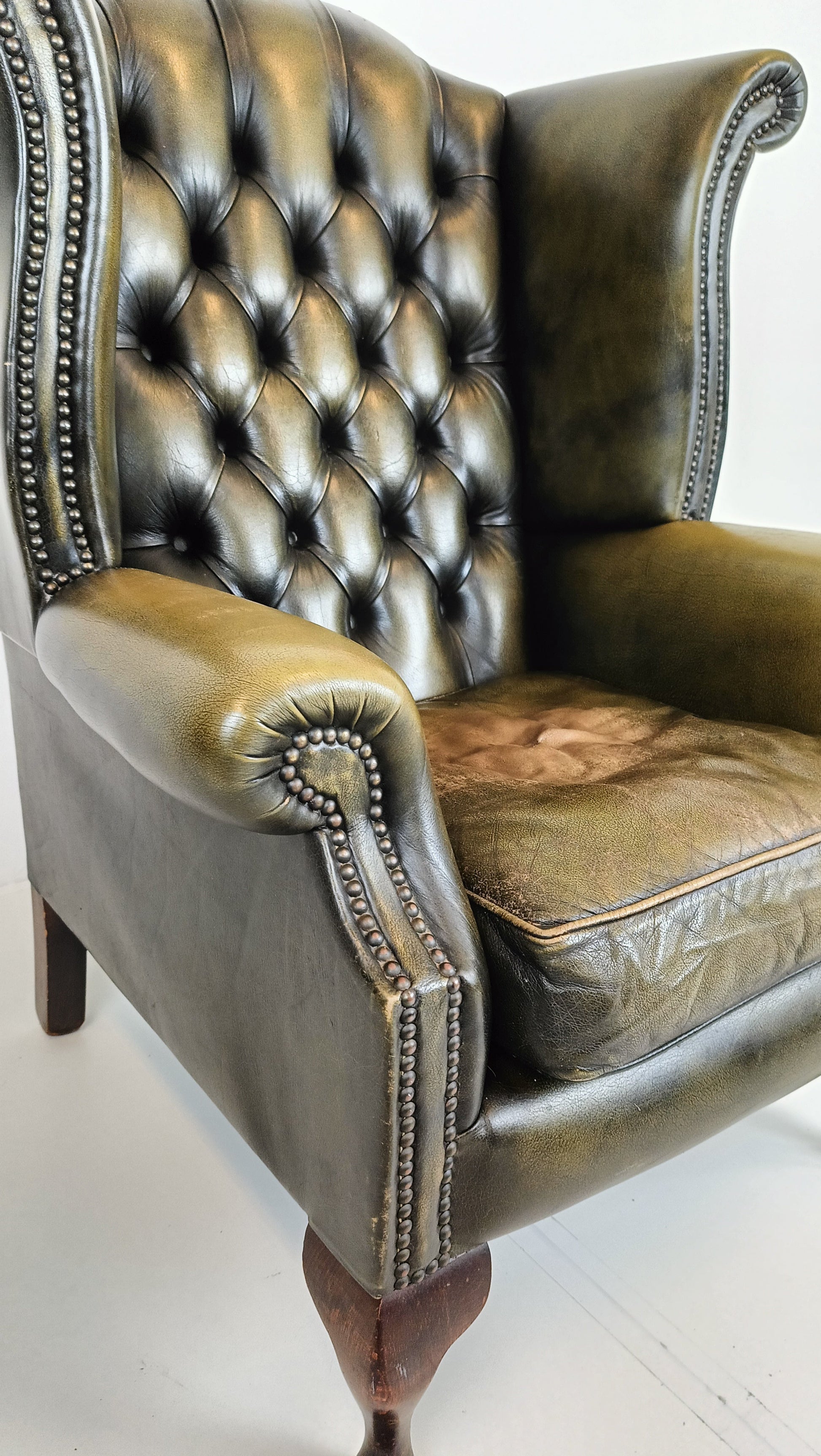 Green Chesterfield Lounge Chairs Green Chesterfield Lounge Chairs