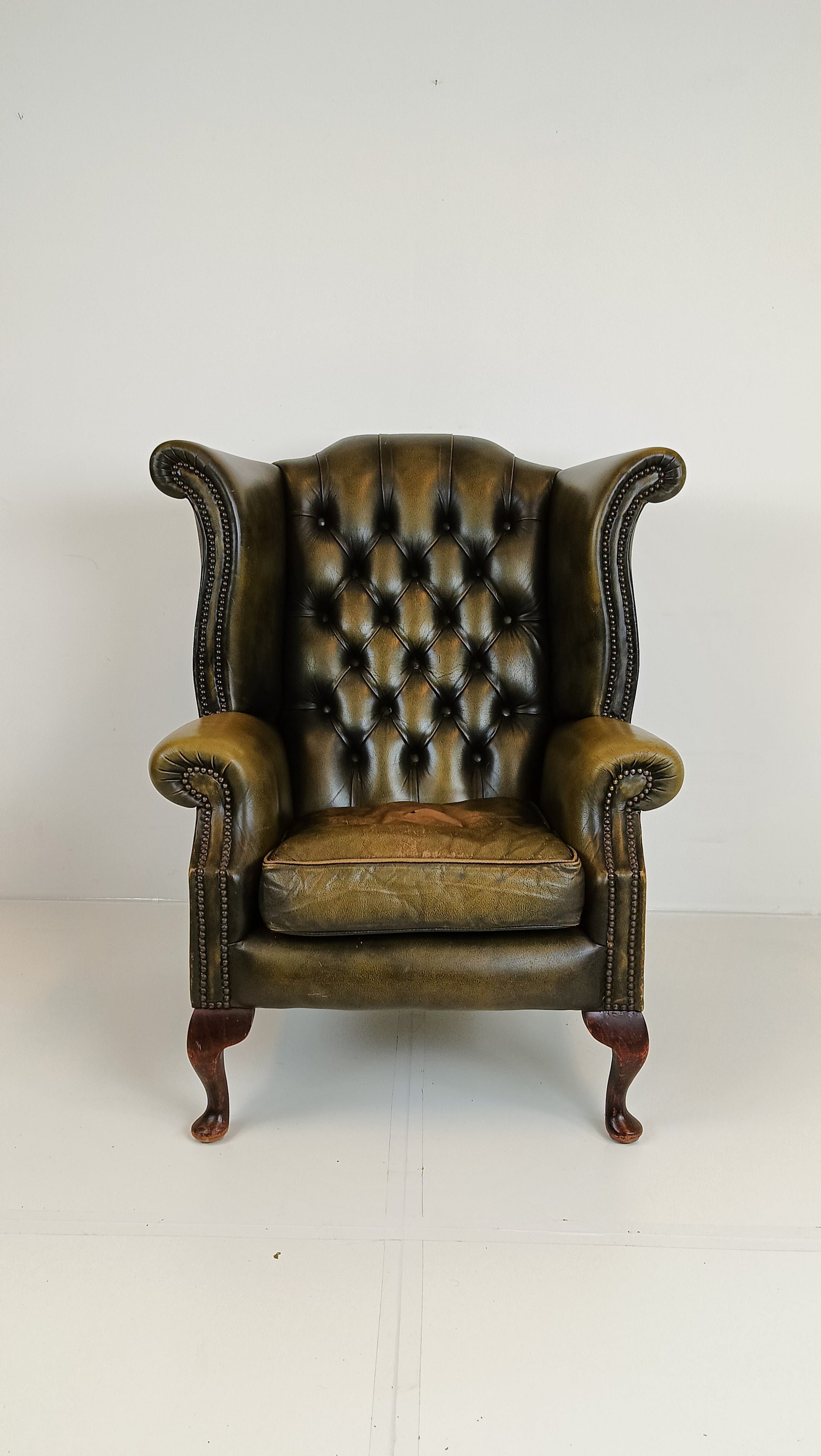 Green Chesterfield Lounge Chairs Green Chesterfield Lounge Chairs
